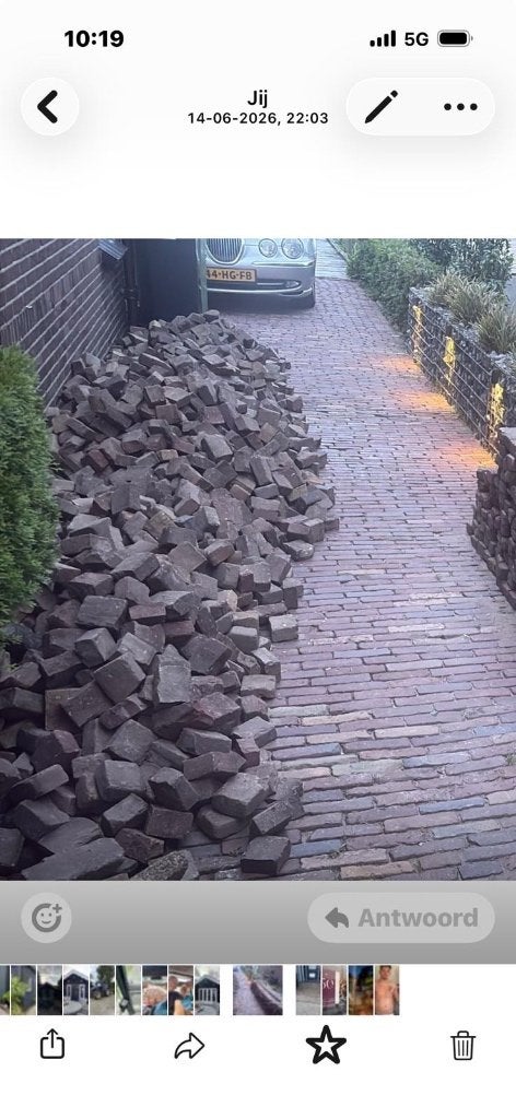 Partij halve waaltjes, Ophalen, Gebruikt, Klinkers, 5 tot 10 m²