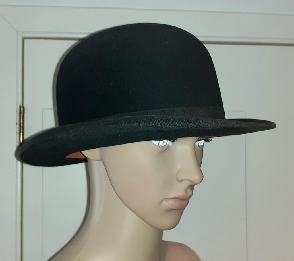 Hoed bolhoed vintage zwart Hetson Hat English Hat maat 56, Kleding | Heren, Hoeden en Petten, Ophalen of Verzenden, Nieuw, 57 cm (M, 7⅛ inch) of minder