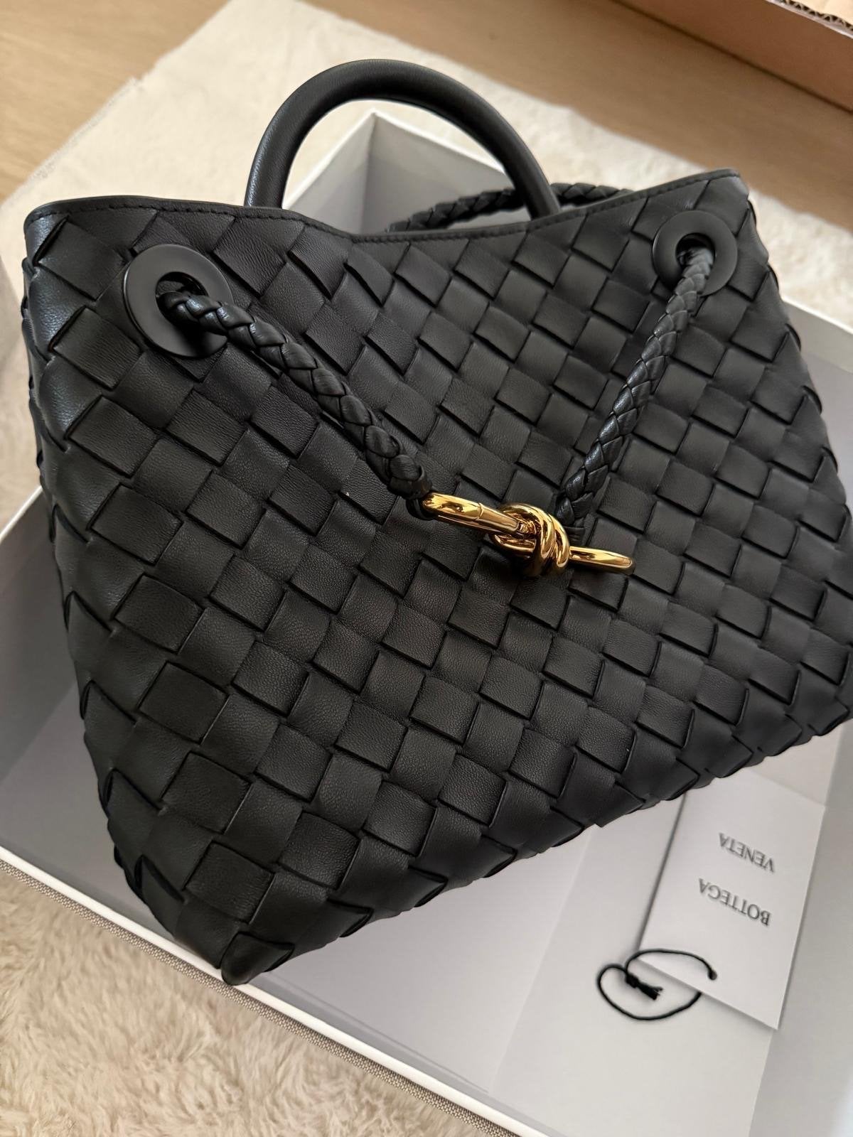 Bottega Veneta Intrecciato tas zwart, Ophalen, Zo goed als nieuw, Zwart, Handtas