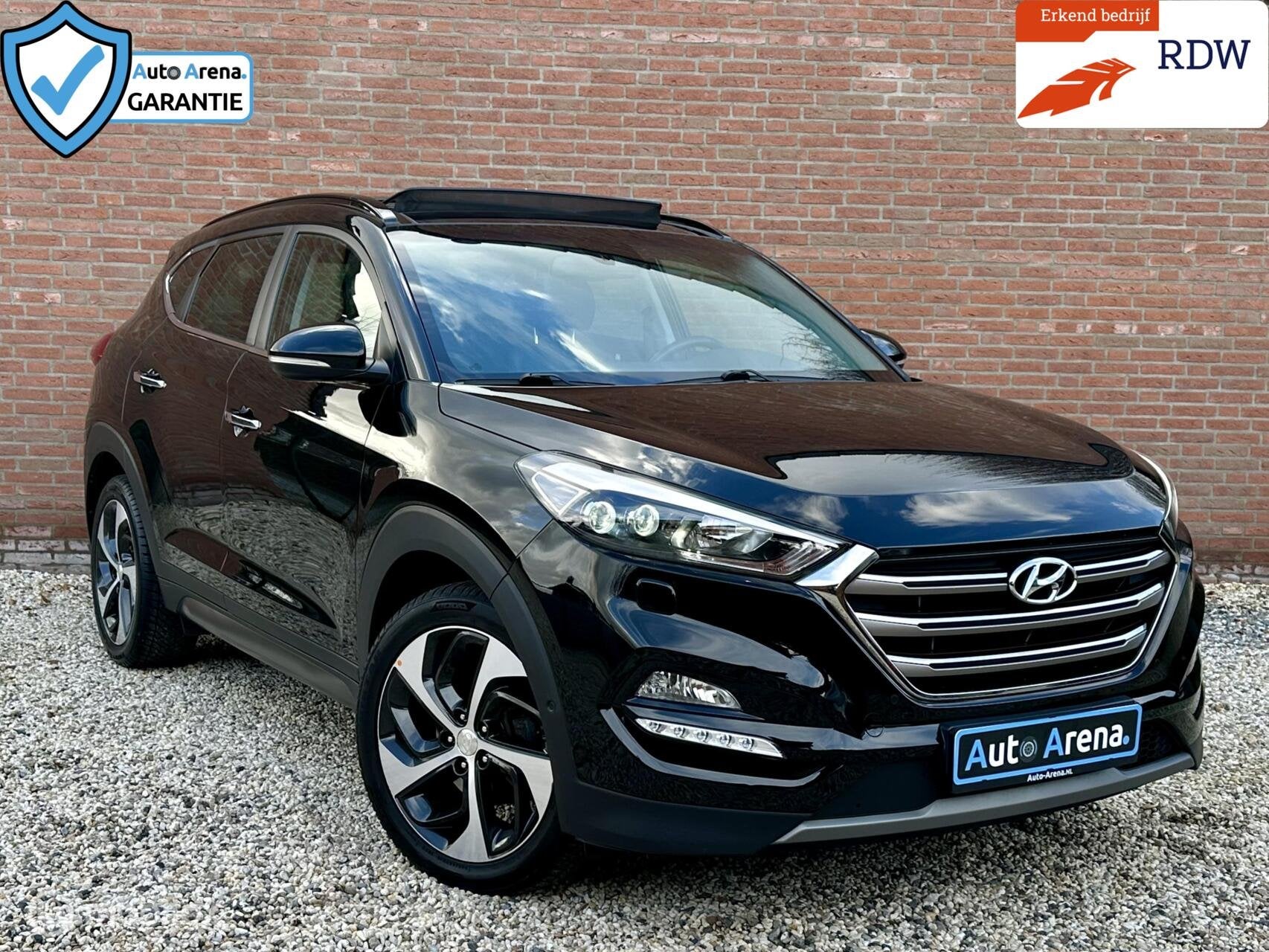 Hyundai Tucson 1.6 T-GDi Premium 4WD | Stoelverw. | Stoelven, Auto's, Gebruikt, 4 cilinders, Lichtsensor, Zwart