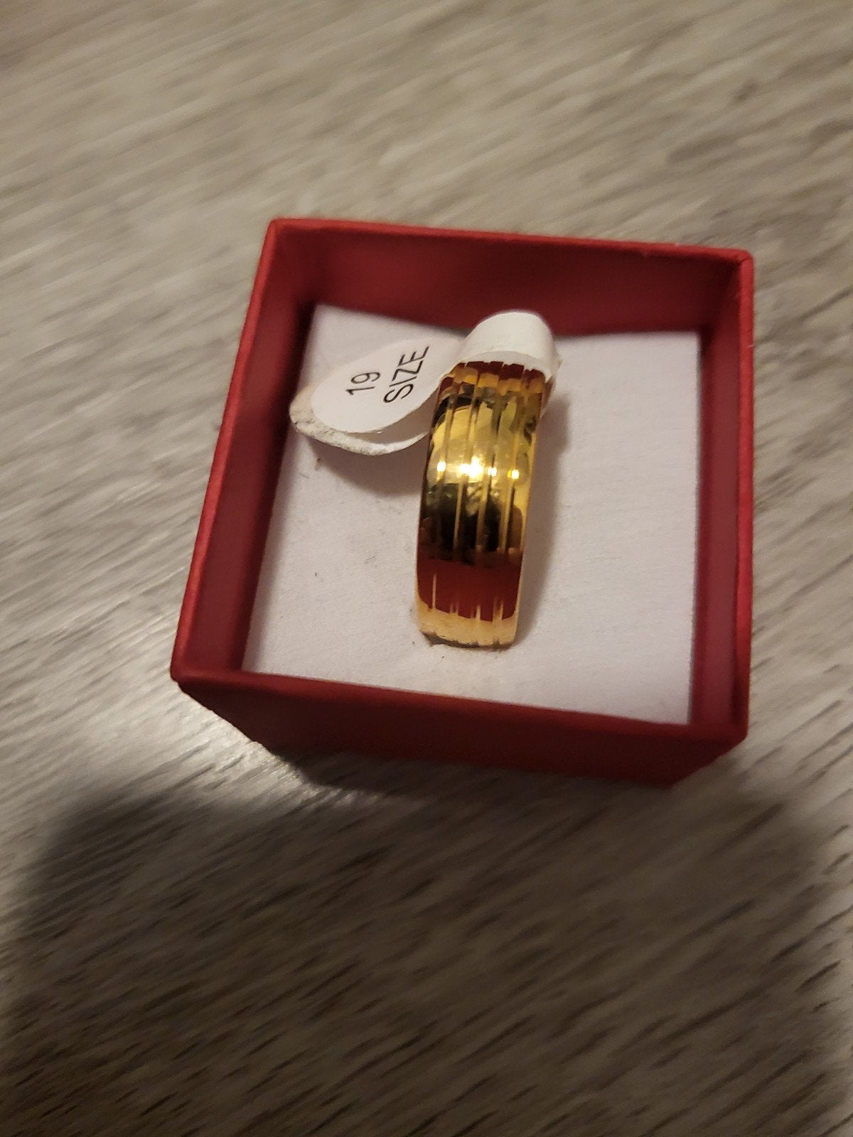 Nieuwe Gouden Ring Maat 19, 18 tot 19, IJzer of Staal, Nieuw, Ophalen of Verzenden