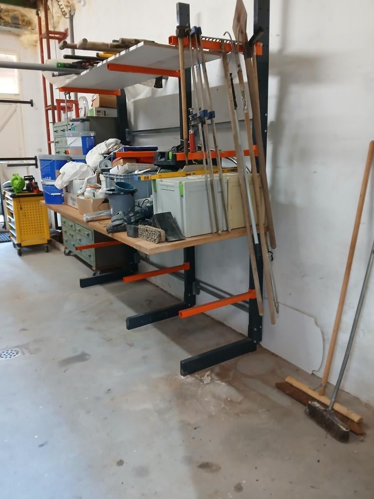 Werkplaats  opbergrek 2600 hoog  diep, Ophalen, Gebruikt, 170 cm of meer