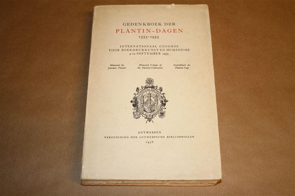 Gedenkboek der Plantin-Dagen, 1555-1955., Ophalen of Verzenden, Gelezen