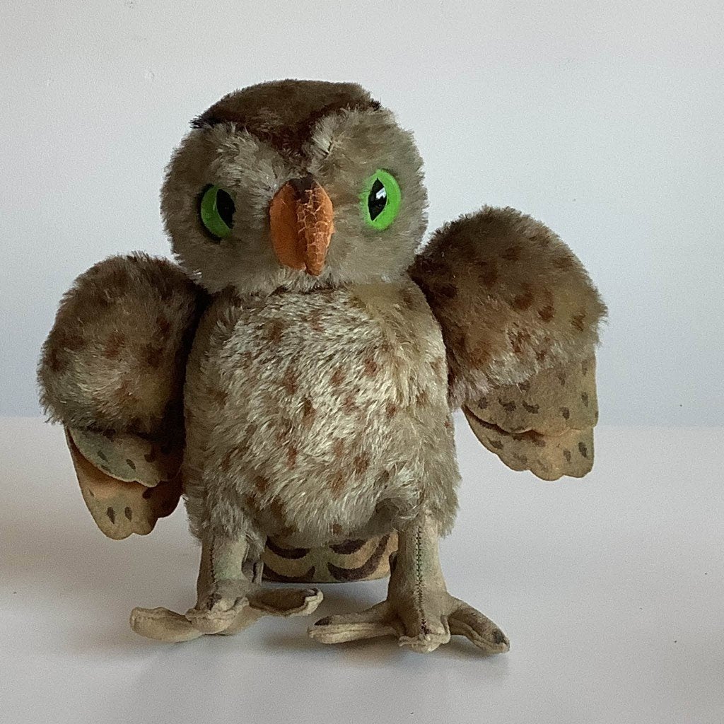 Grote vintage Steiff uil “Witty, Antiek en Kunst, Ophalen of Verzenden