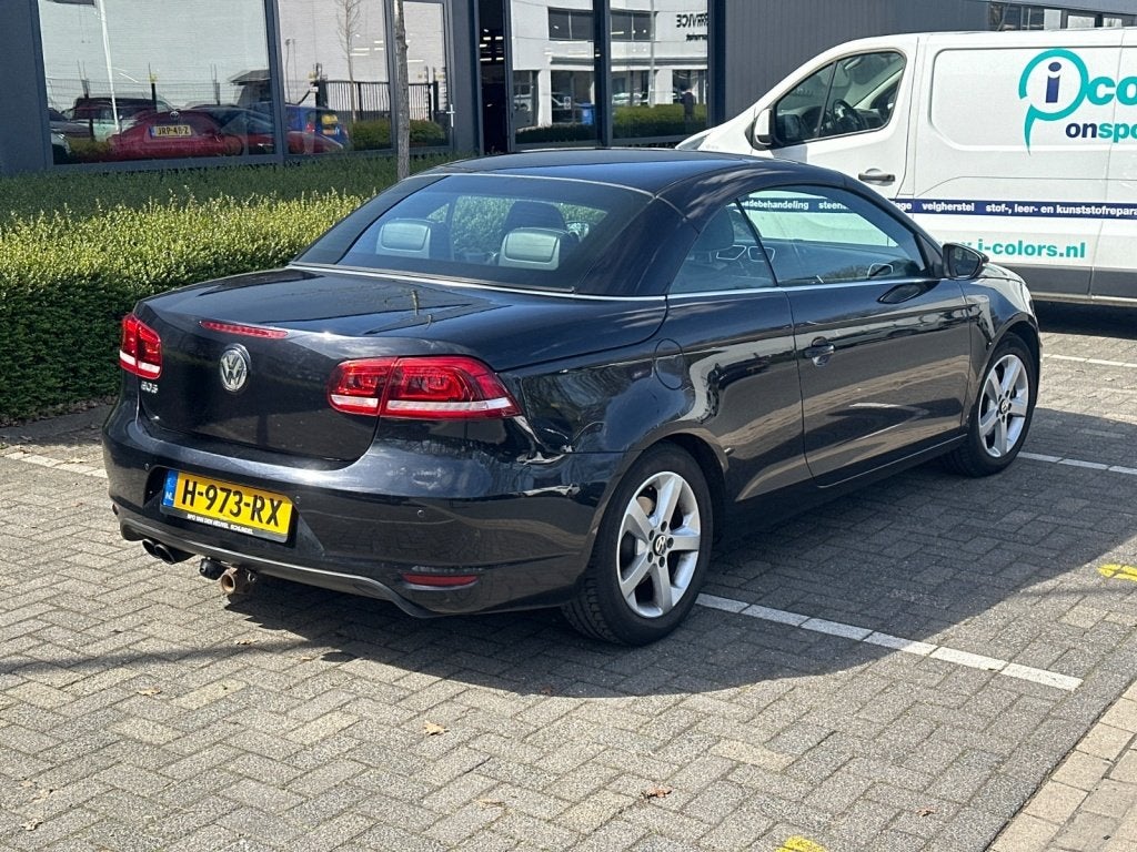 Volkswagen Eos 2.0 TSI Highline Automaat Leer 2 TONE, Auto's, Gebruikt, 4 cilinders, 4 stoelen, Zwart