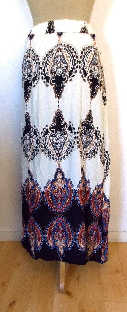Ibiza/hippie/boho/batik maxi print rok! M, Kleding | Dames, Maat 38/40 (M), Zo goed als nieuw, Onder de knie, Meerkleurig