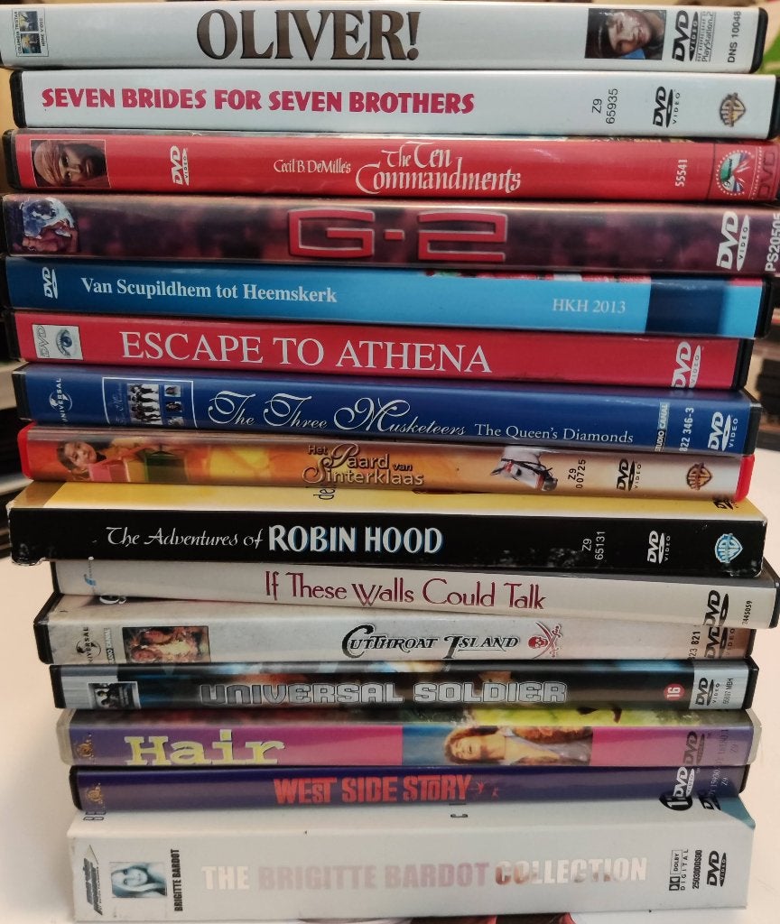 Klassieke Hollywood DVD’s (Musicals, Errol Flynn, Bardot), Alle leeftijden, Ophalen of Verzenden, Zo goed als nieuw, Actie en Avontuur