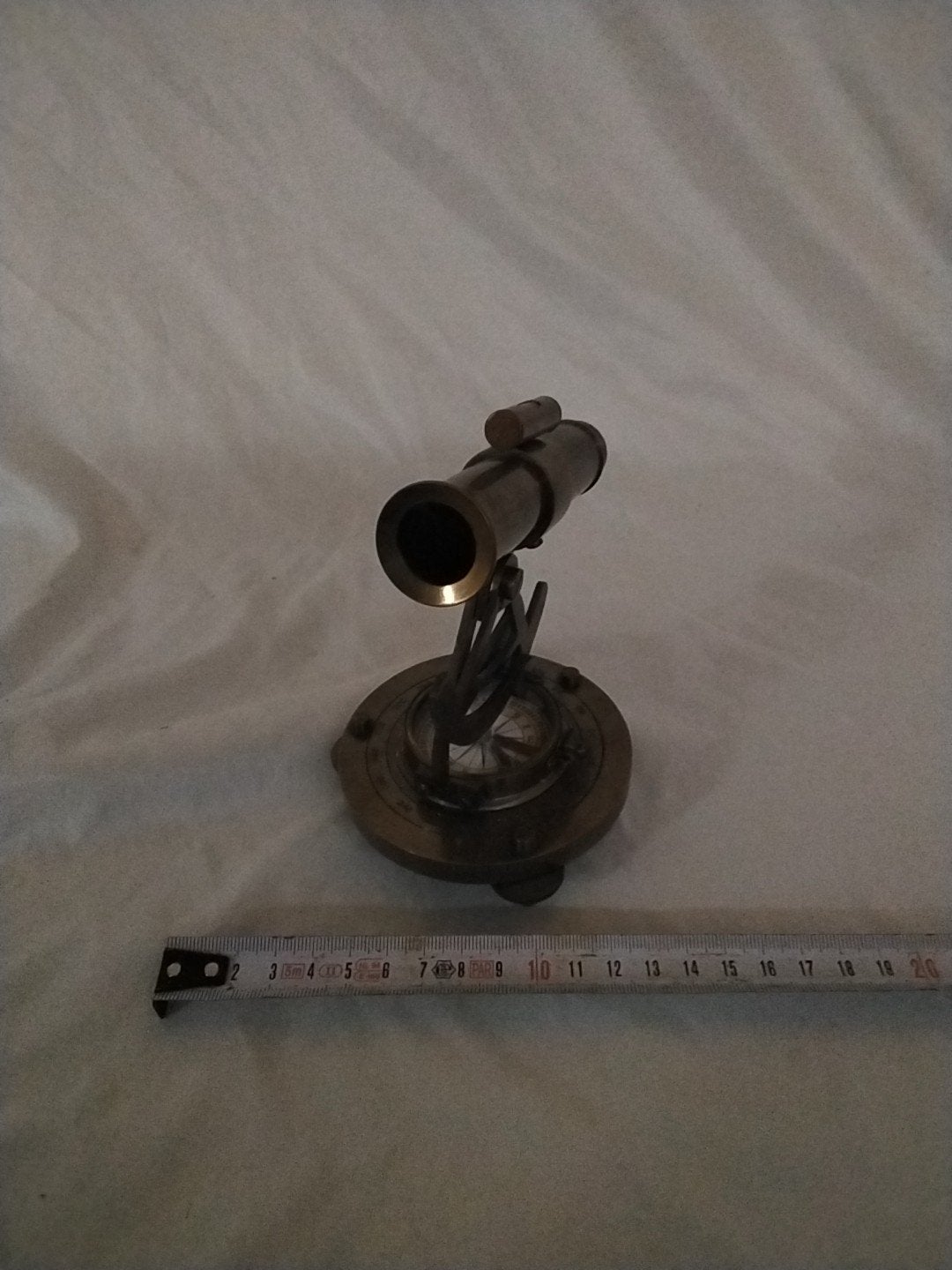 Antieke messing telescoop met kompas, Ophalen of Verzenden