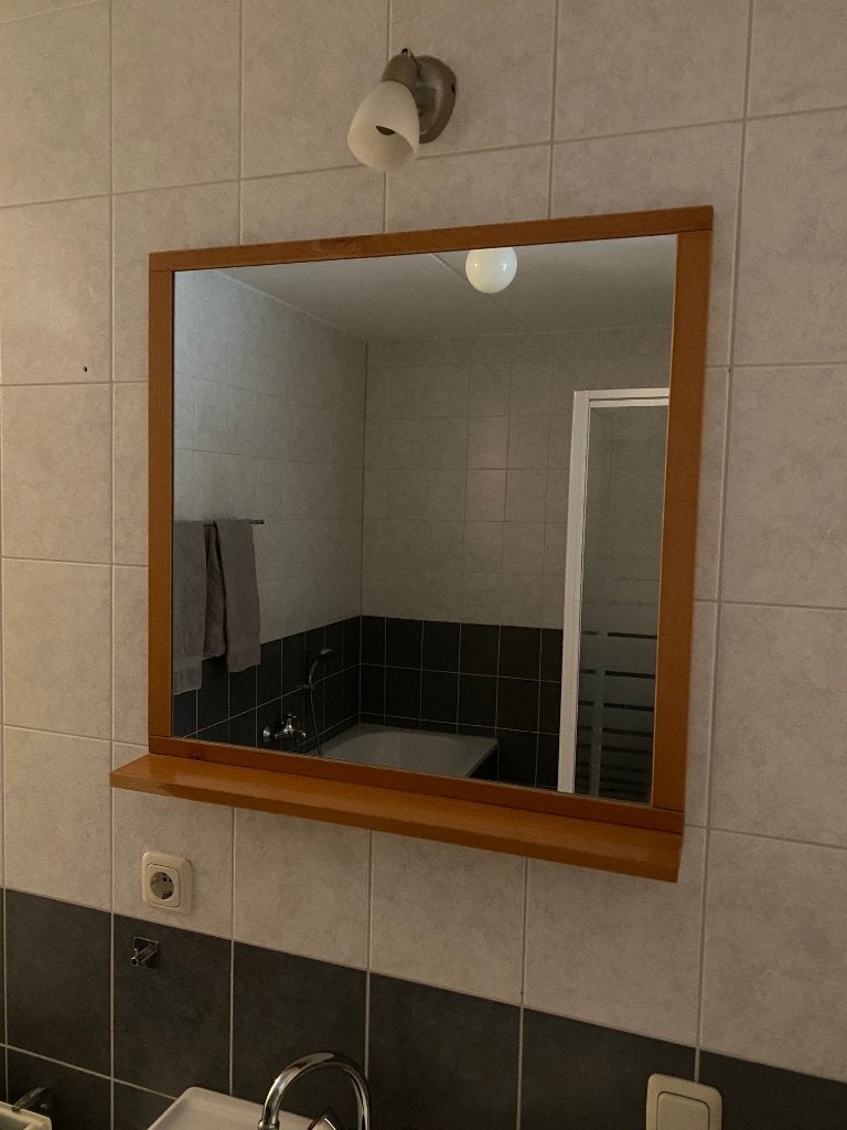 Badkamerspiegel Hang en Badkamerkastje Hang, Ophalen, Overige typen, 50 tot 100 cm, Zo goed als nieuw
