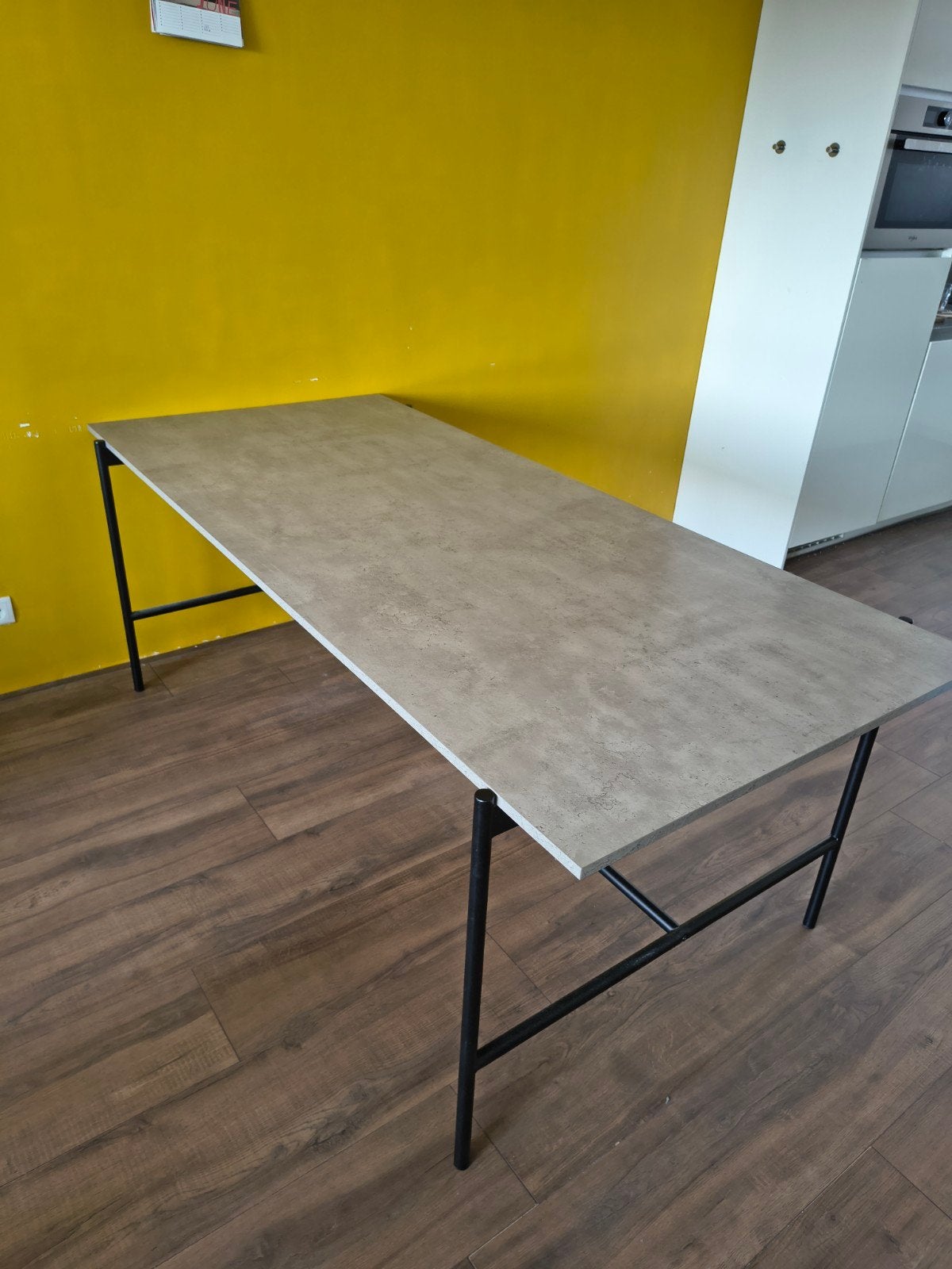 Tafel beton look 200x90x75 cm, Ophalen, 70 tot 120 cm