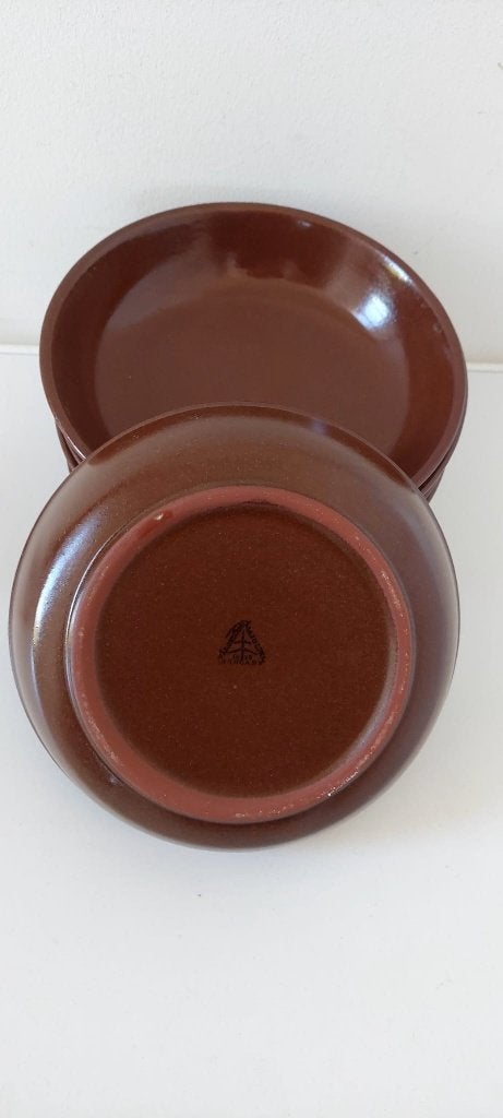 6x Vintage Városlődi Majolika pottery diepe borden / kommen, Ophalen of Verzenden
