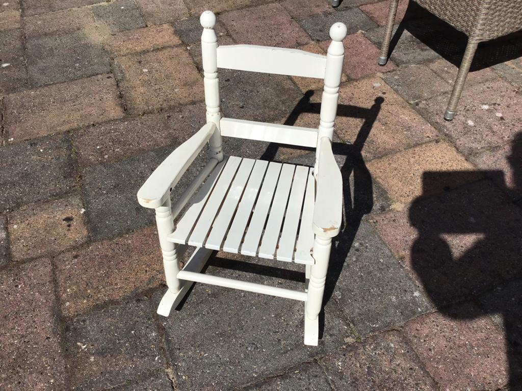 Houten kinder schommelstoel, Ophalen, Gebruikt, Stoel(en)