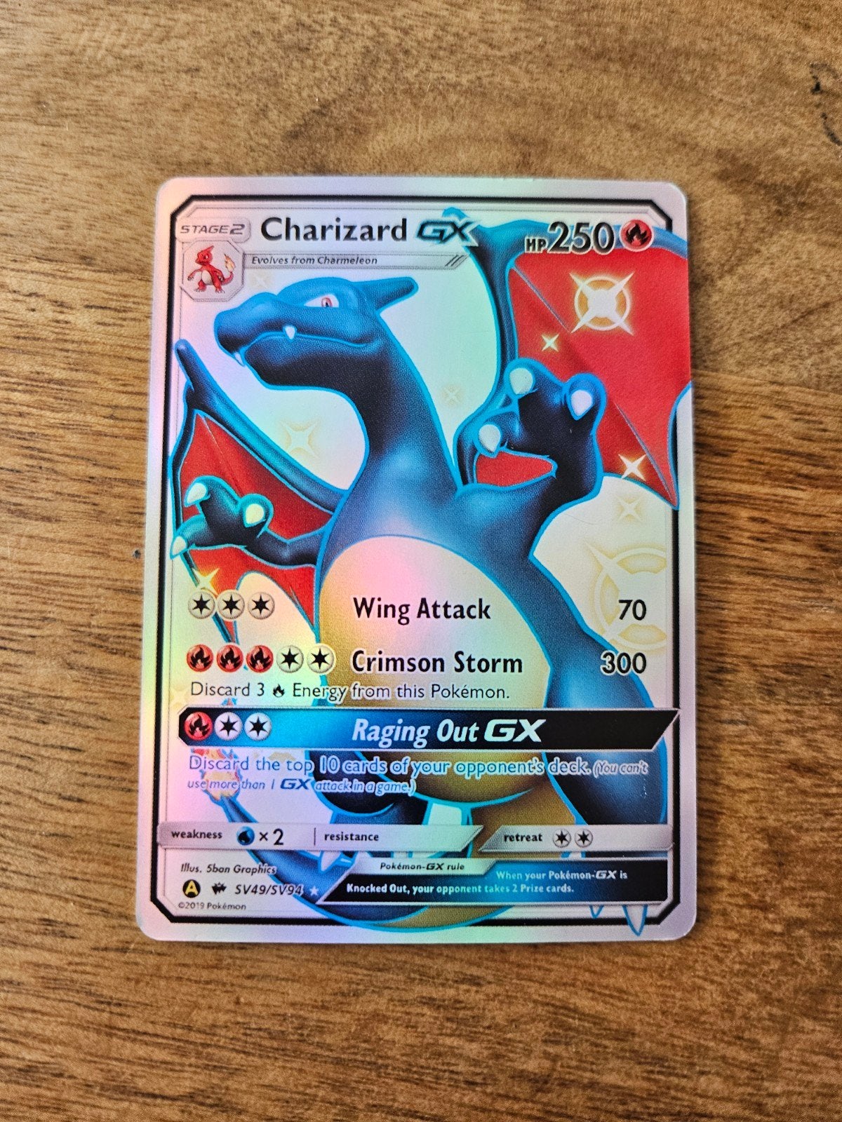 Charizard GX SV49/SV94 Pokémon kaart, Hobby en Vrije tijd, Ophalen of Verzenden, Zo goed als nieuw, Losse kaart, Foil