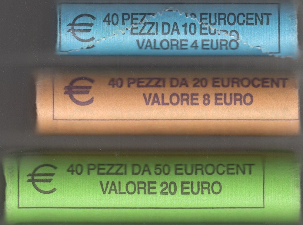 Italië originele rollen van 10 cent, 20 cent en 50 cent 2002, Postzegels en Munten, Munten | Europa | Euromunten, Ophalen of Verzenden