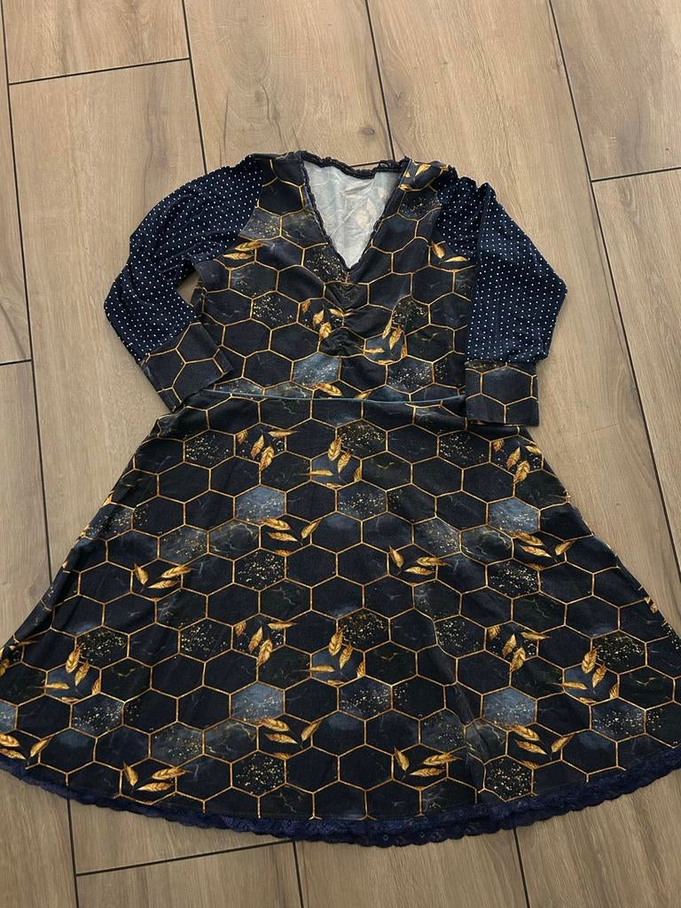 Twincreaties jurk maat 46/48 in zeer nette staat, Kleding | Dames, Blauw, Maat 46/48 (XL) of groter, Ophalen of Verzenden, Zo goed als nieuw