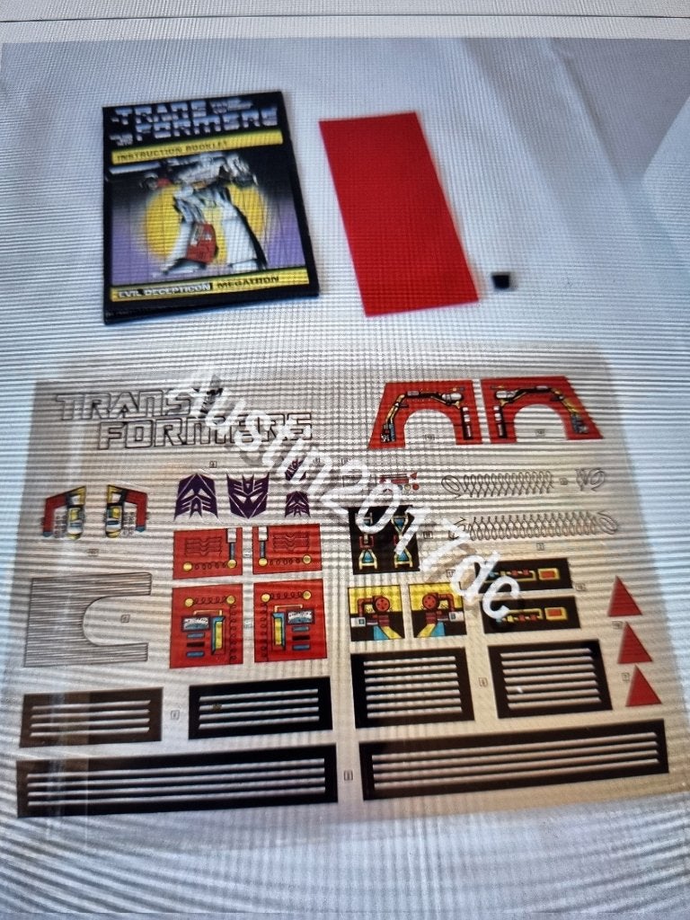 Gezocht: Transformers Megatron G1 stickers, Verzamelen, G1, Ophalen of Verzenden, Zo goed als nieuw, Decepticons