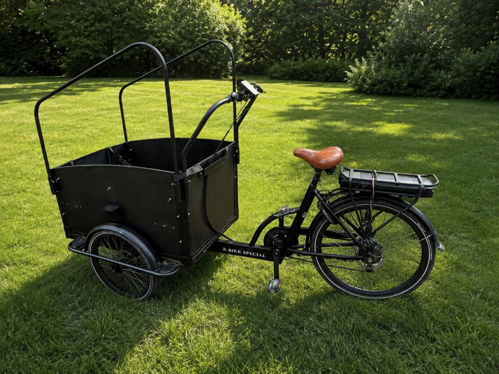 Vogue Troy | Elektrische Bakfiets | ZGAN | + Accessoires, Elektrisch, Zo goed als nieuw, 2 kinderen, Trommelrem
