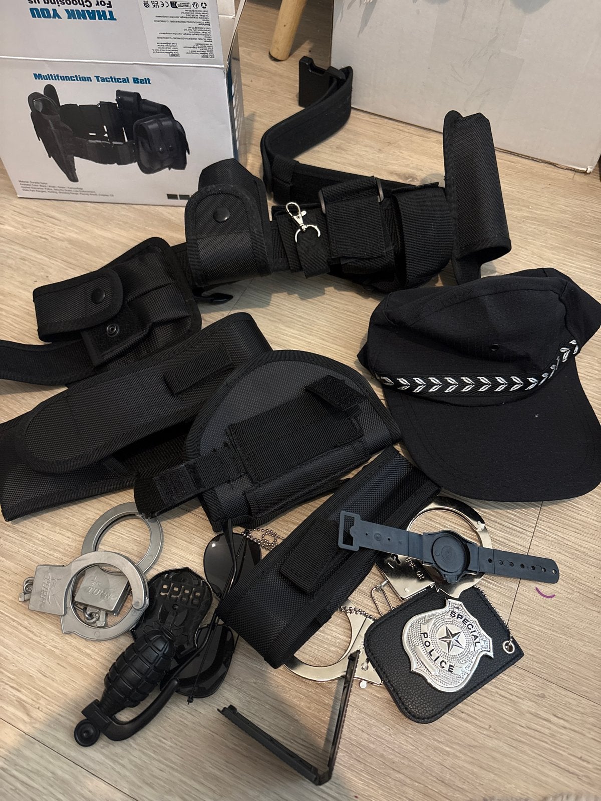 Politie Kostuum Accessoires Set - Tactische Riem & Meer, Ophalen, Zo goed als nieuw, Kostuum, Carnaval