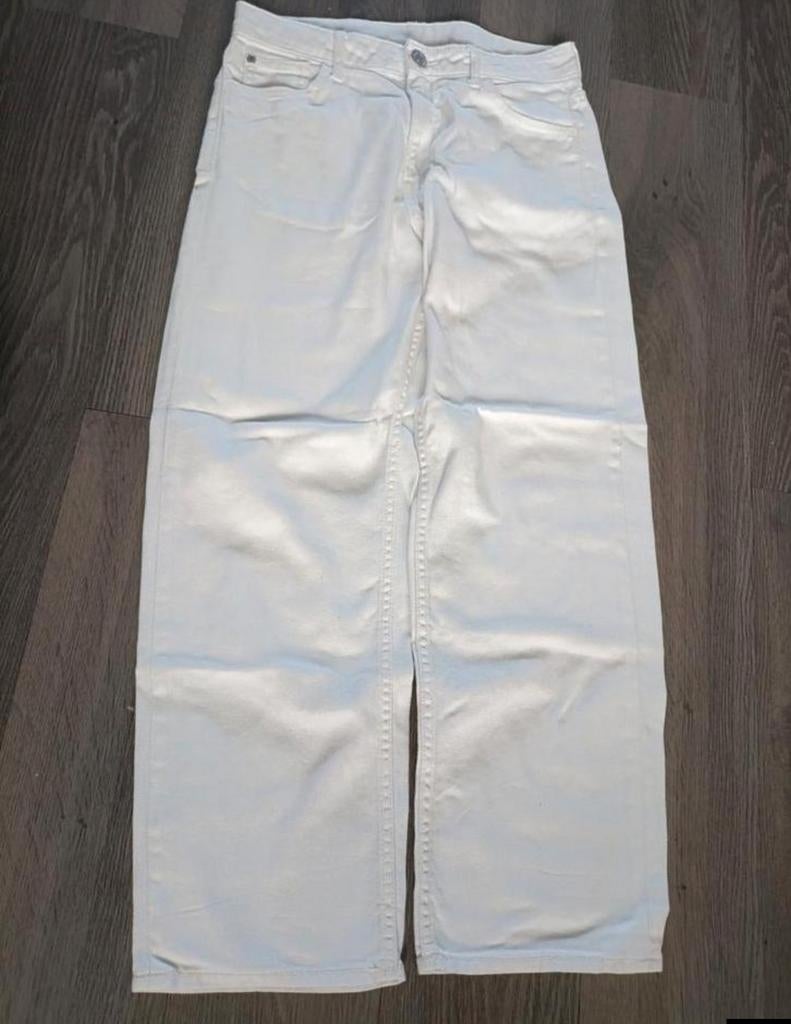 Witte jeans maat 164 - Zo goed als nieuw - Ideaal voor zomer, Broek, Jongen of Meisje, H&M, Ophalen of Verzenden