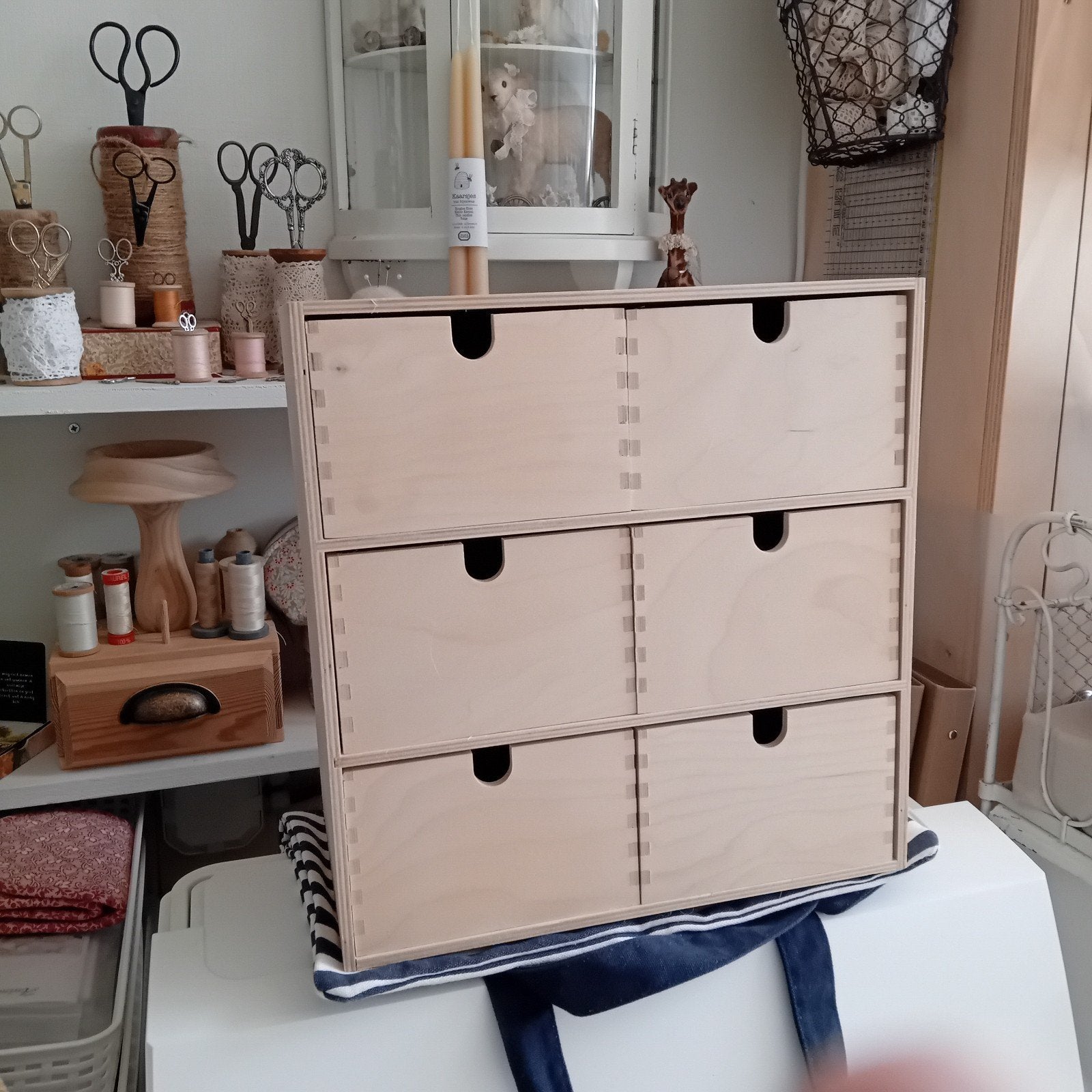 Ikea Moppe ladenkastje van hout, Huis en Inrichting, Kasten | Ladekasten, Ophalen, Minder dan 50 cm, Zo goed als nieuw, Minder dan 25 cm