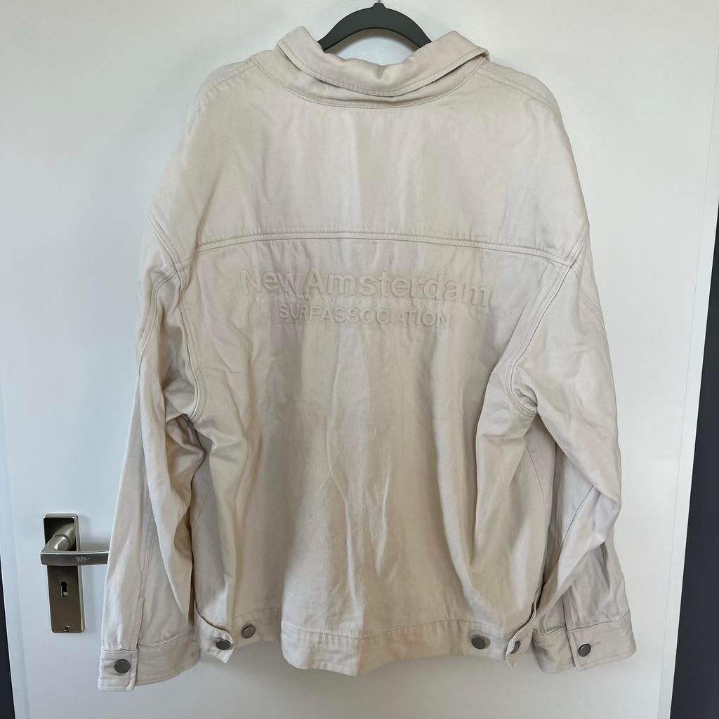Off White New Amsterdam Surf Association Jack - Maat L, Ophalen of Verzenden, Zo goed als nieuw, Maat 52/54 (L), Beige