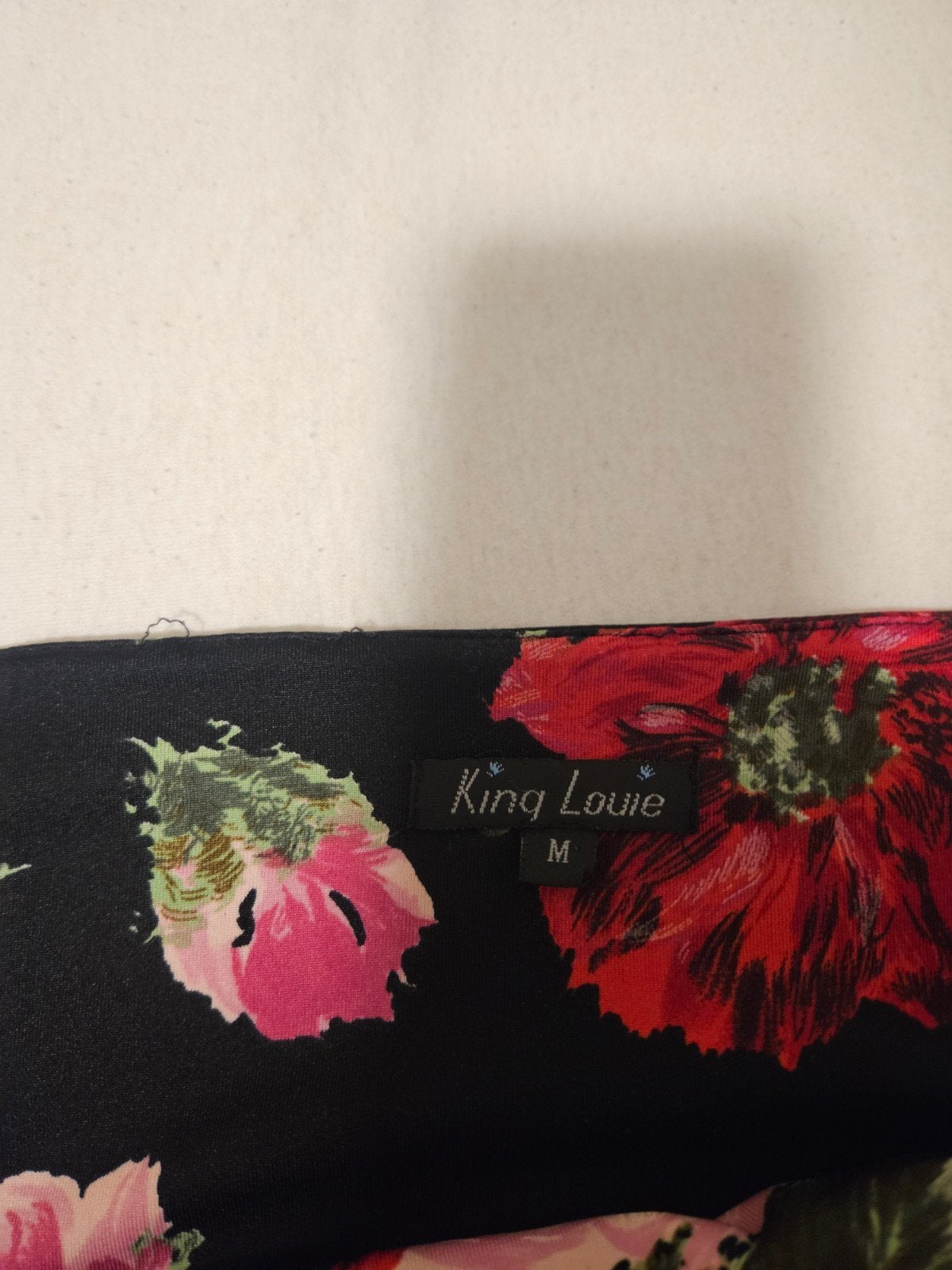 King Louie rok met bloemenprint - Maat M, Kleding | Dames, Maat 38/40 (M), Zwart, Ophalen of Verzenden, Zo goed als nieuw