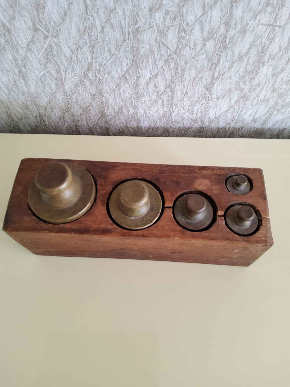 Antieke gewichtenset in houten kistje, Antiek en Kunst, Ophalen of Verzenden