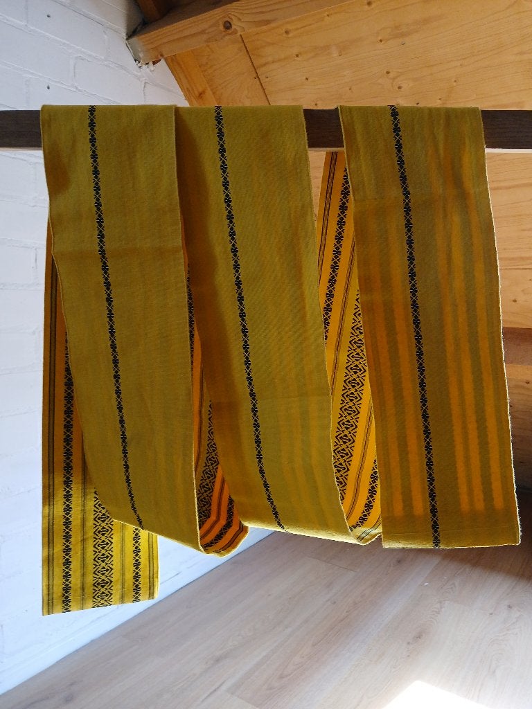 Traditionele Japanse obi hanhabaobi hakata gele yellow, Ophalen of Verzenden