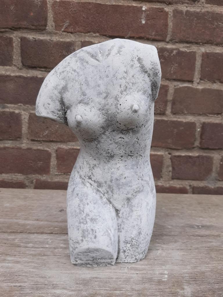 Torso vrouw betonnen beeld tuinbeeld beton, Tuin en Terras, Tuinbeelden, Ophalen of Verzenden