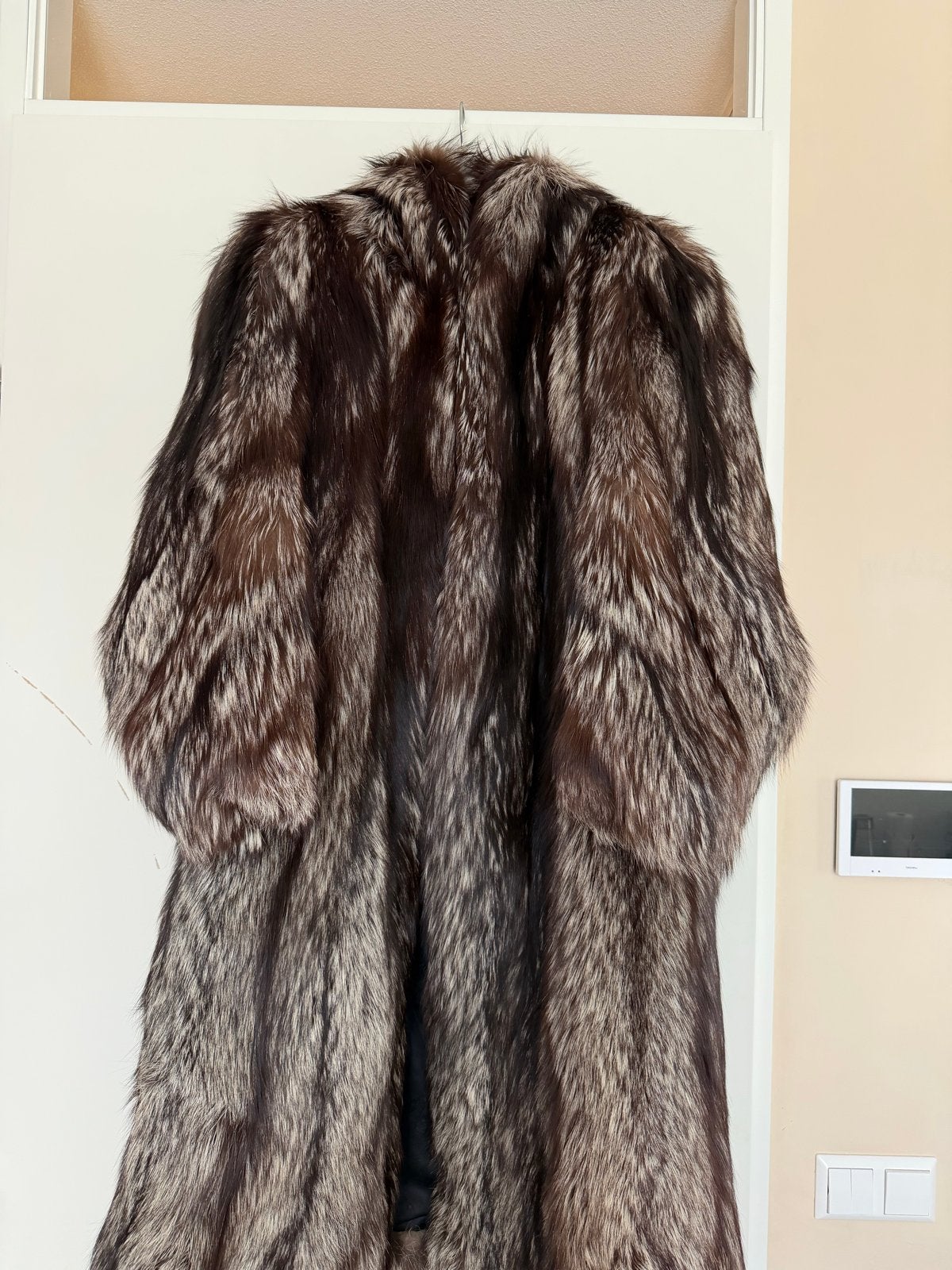 Vintage Zilvervos Bontjas XL, Ophalen of Verzenden, Gedragen, Maat 46/48 (XL) of groter, Grijs