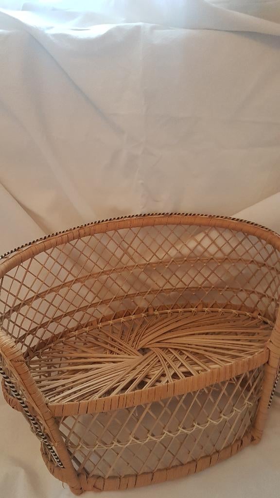 Rotan bankje voor poppen, Ophalen, Zo goed als nieuw, Overige typen