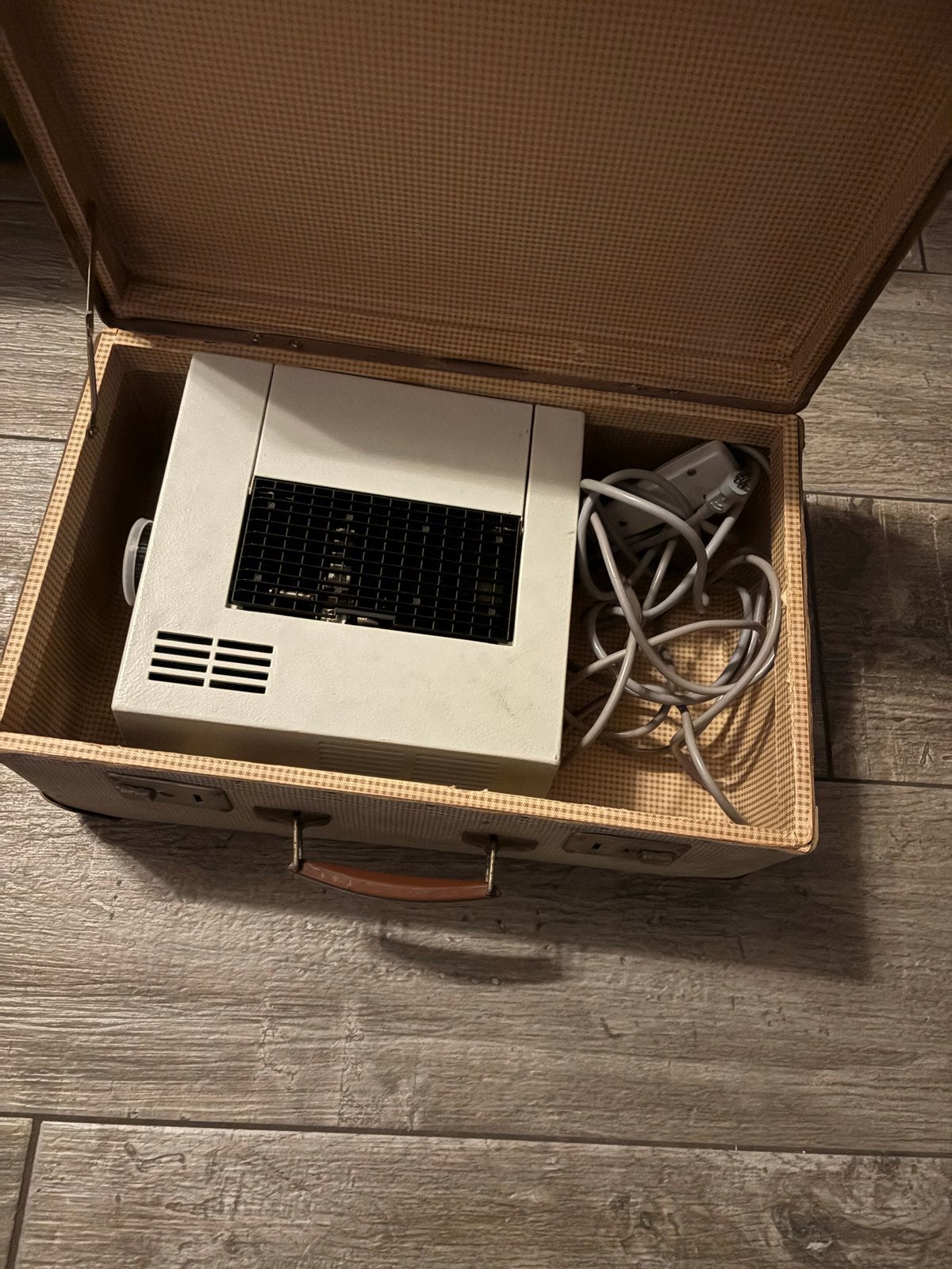 Vintage Diaprojector in Koffer - Compleet en Functioneel, Audio, Tv en Foto, Ophalen of Verzenden, Gebruikt