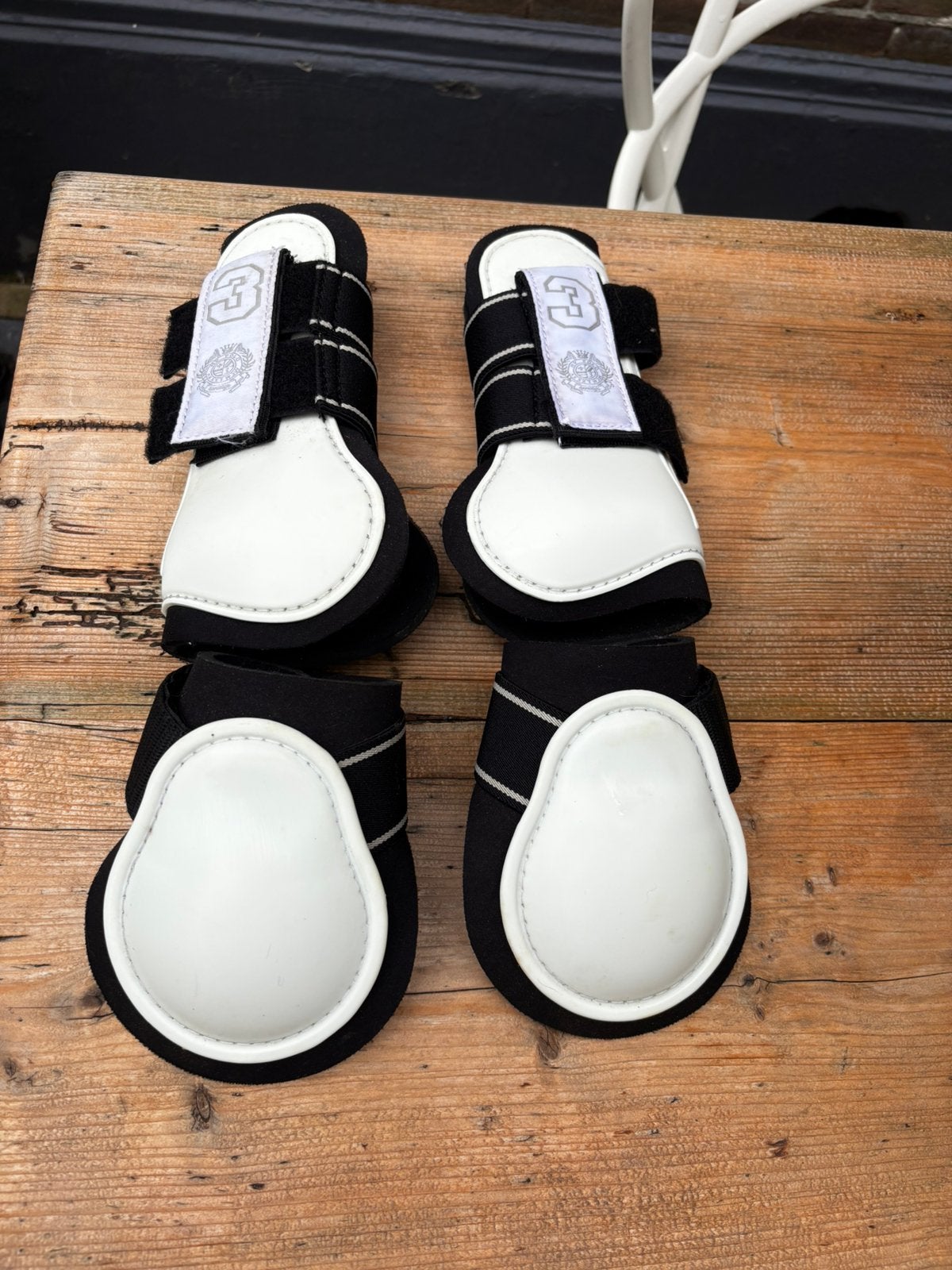 HV polo witte peesbeschermers set Cob, Dieren en Toebehoren, Paarden en Pony's | Beschermers, Ophalen of Verzenden, Zo goed als nieuw
