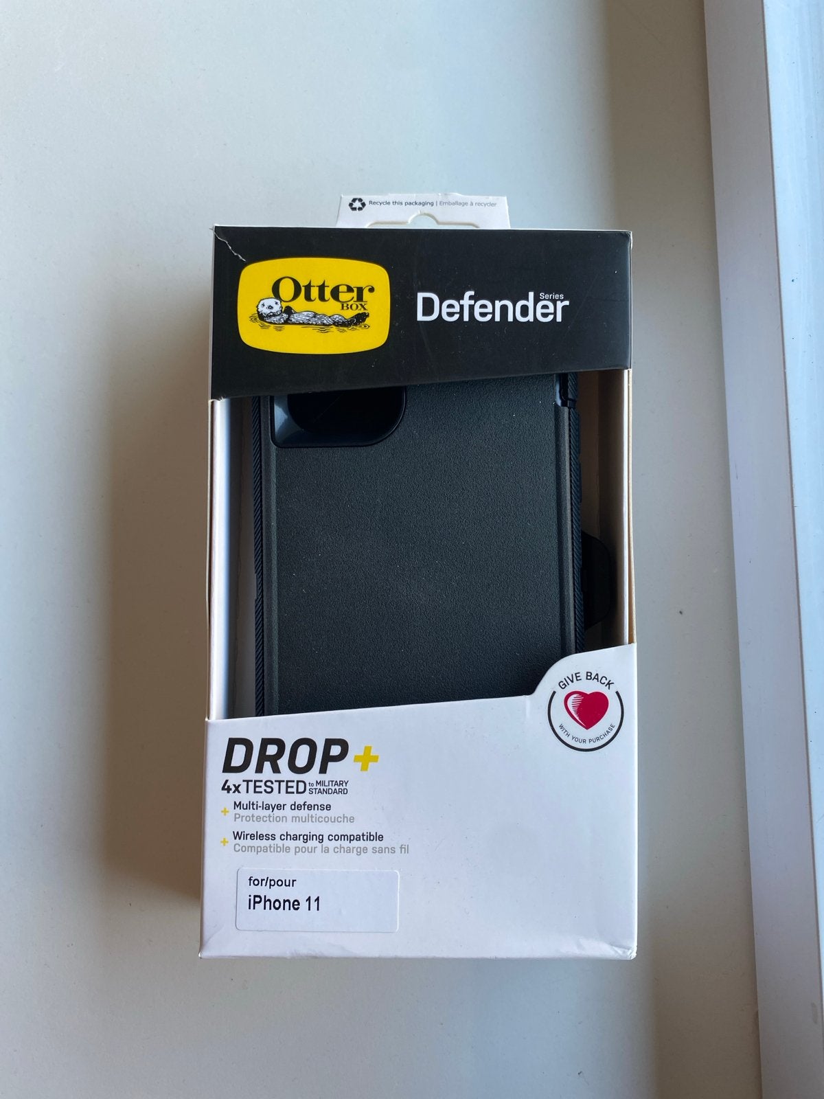 OtterBox Defender Series Hoesje voor iPhone 11 + Screenprote, IPhone 11, Zwart, Nieuw, Hoesje of Tasje