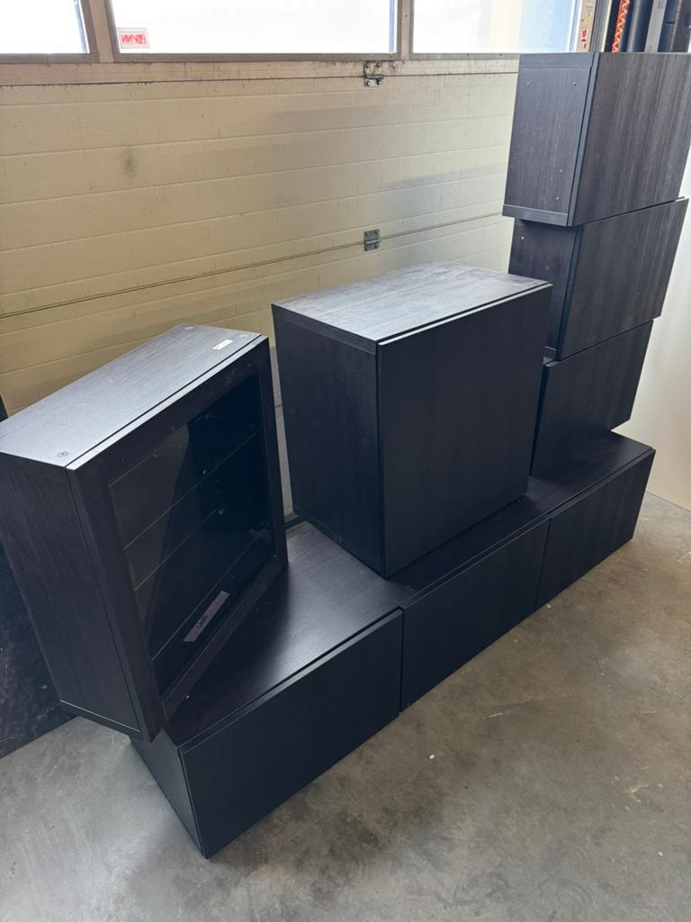 IKEA tv meubel/kastenwand set BESTA, Ophalen of Verzenden, Zo goed als nieuw