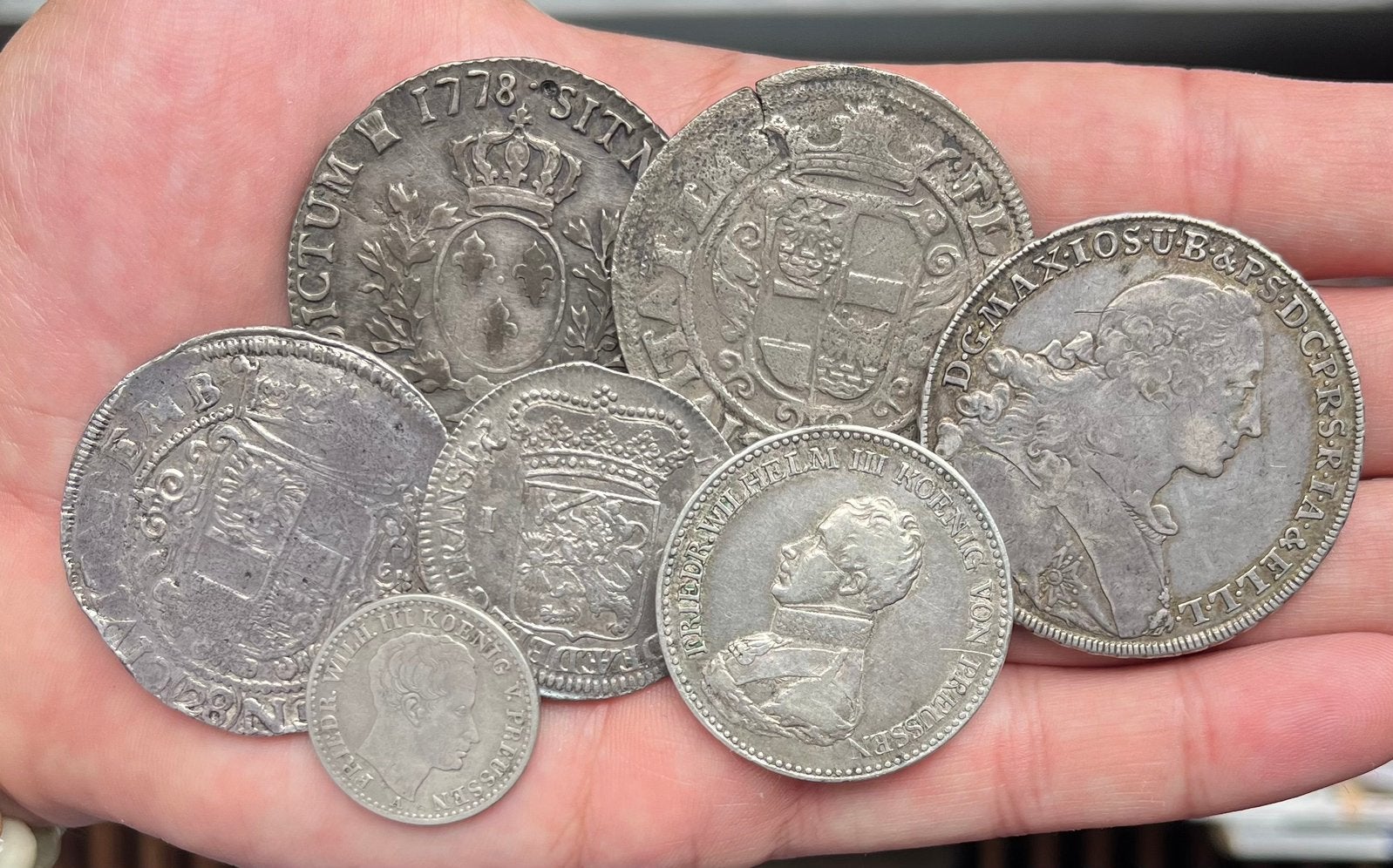Kavel oude zilveren munten, Postzegels en Munten, Ophalen of Verzenden, Setje, Zilver