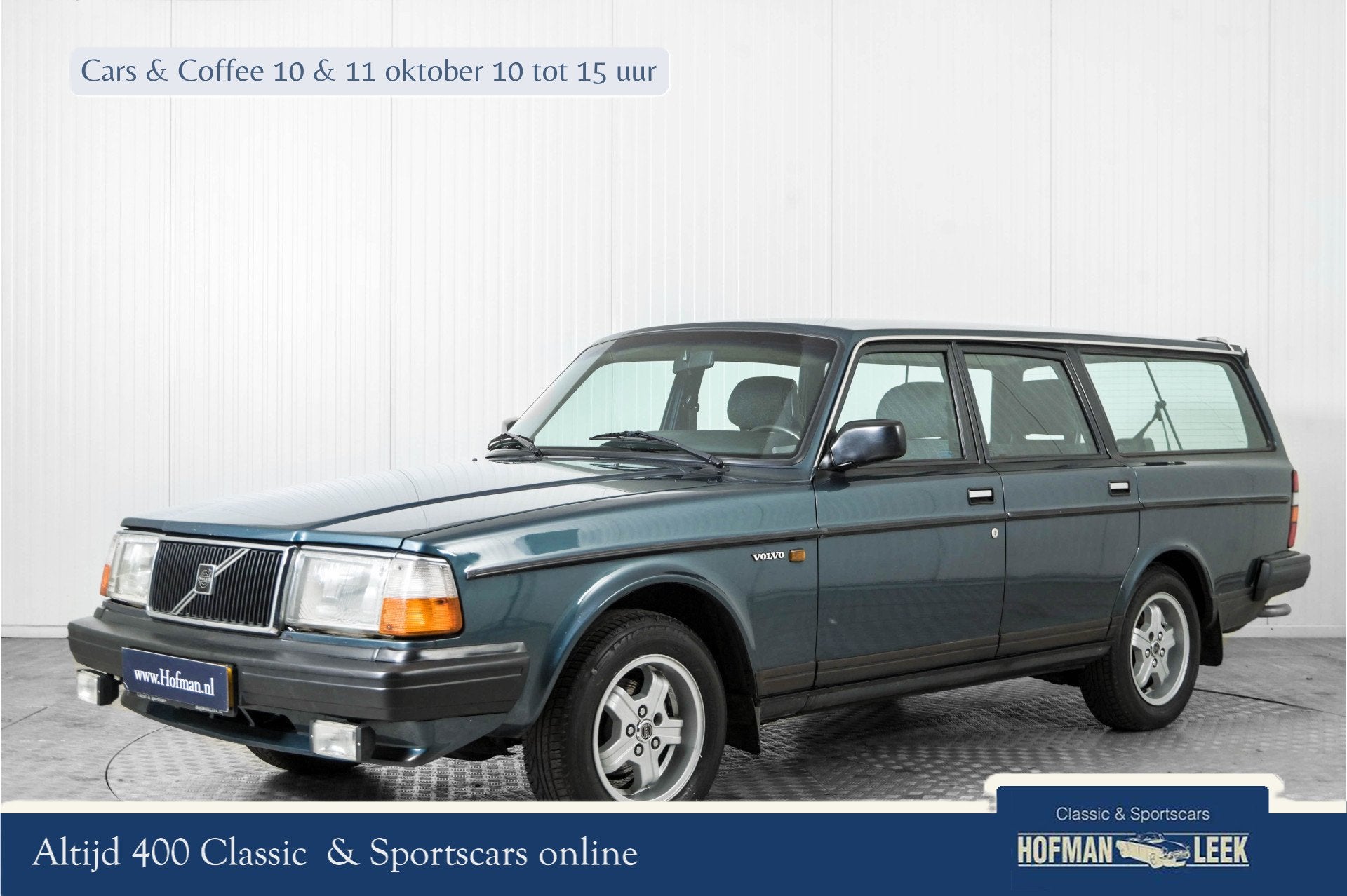 Volvo 240 2.3 DL Airco + cruise control (bj 1990), Auto's, 1305 kg, Gebruikt, 4 cilinders, Blauw