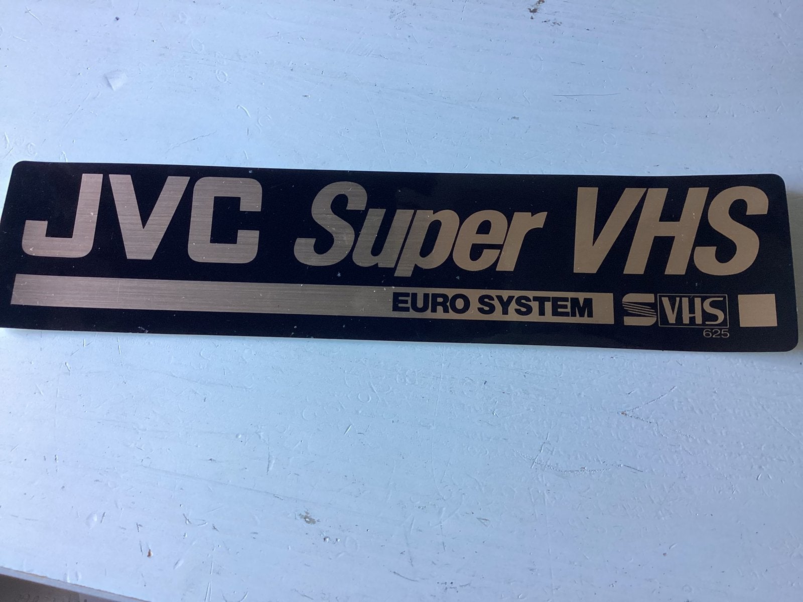 Sticker JVC Super VHS, Ophalen of Verzenden, Zo goed als nieuw, Merk