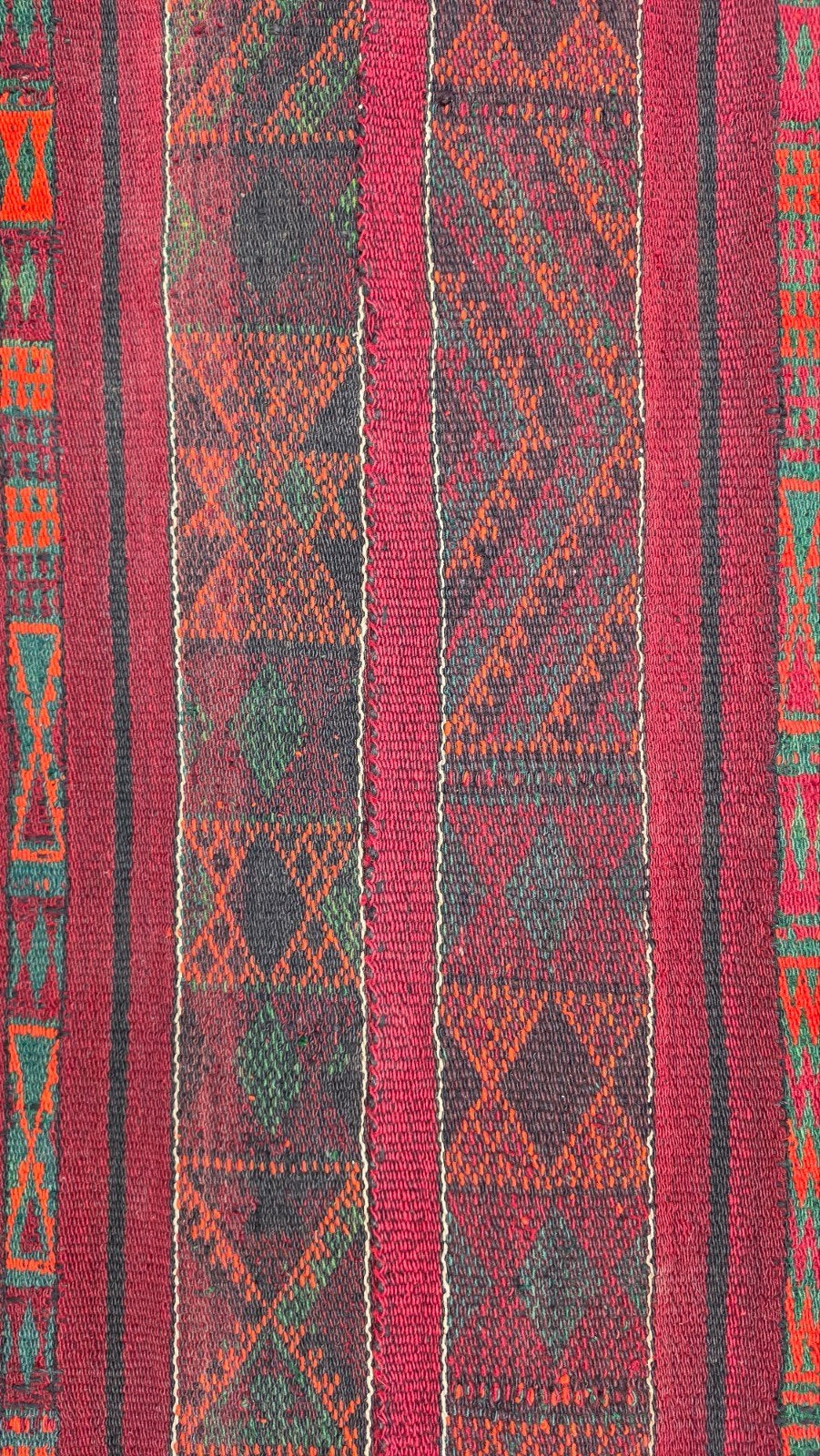 Handgeweven Persian wool Kelim tapijt loper Soumak 108x292cm, Huis en Inrichting, Stoffering | Tapijten en Kleden, Gebruikt, 100 tot 150 cm