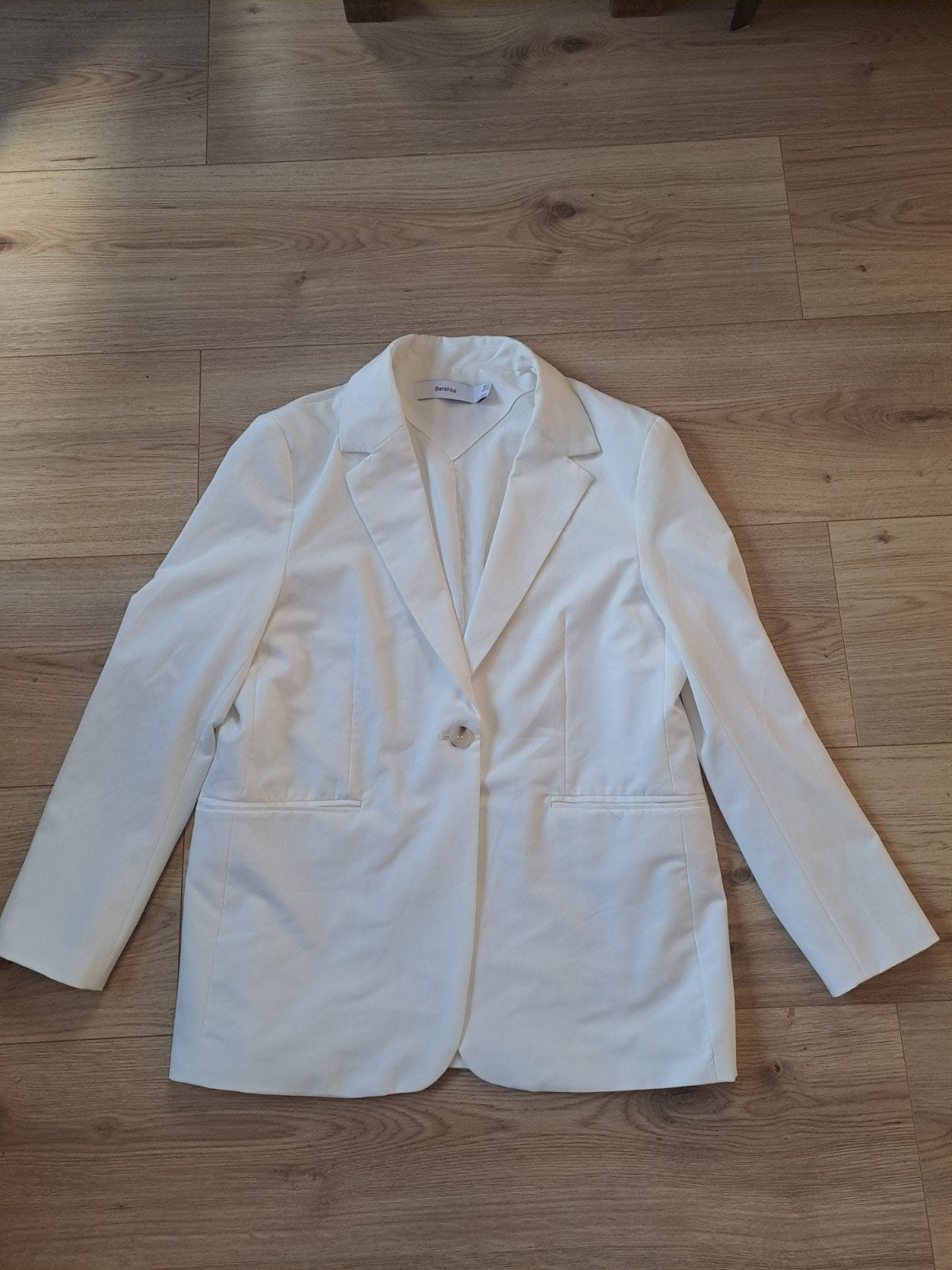 Blazer Bershka, Kleding | Dames, Wit, Maat 42/44 (L), Zo goed als nieuw, Bershka
