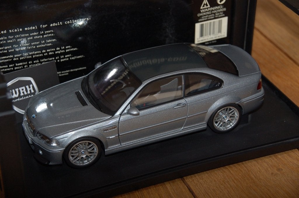 BMW M3 E46 CSL grey Autoart 70661 WRH, Hobby en Vrije tijd, Verzenden, Zo goed als nieuw, Auto, Autoart