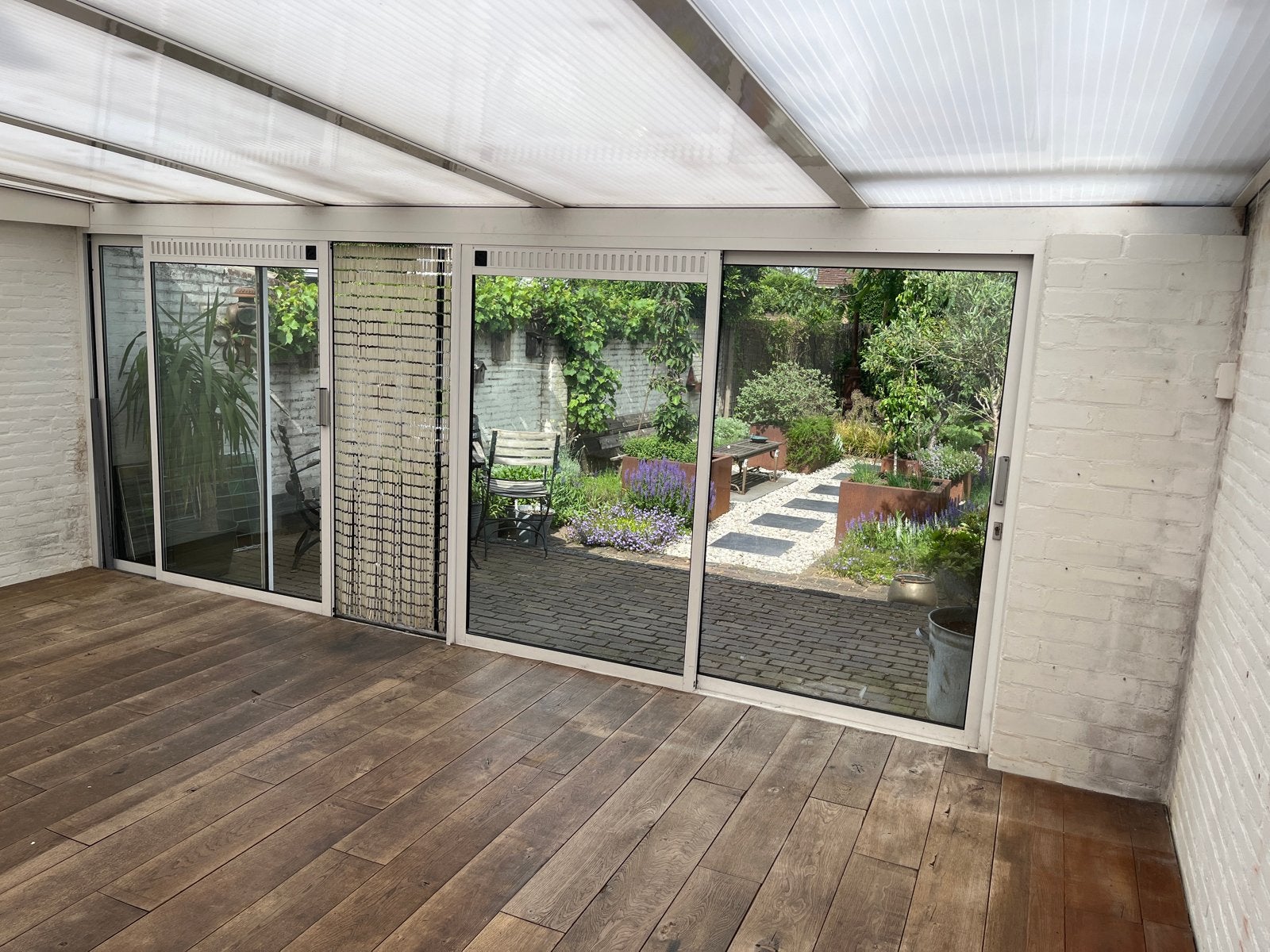 Aluminium serre, glazen pui (460x550cm) Gratis!, Ophalen, Gebruikt, Overige typen, 160 cm of meer