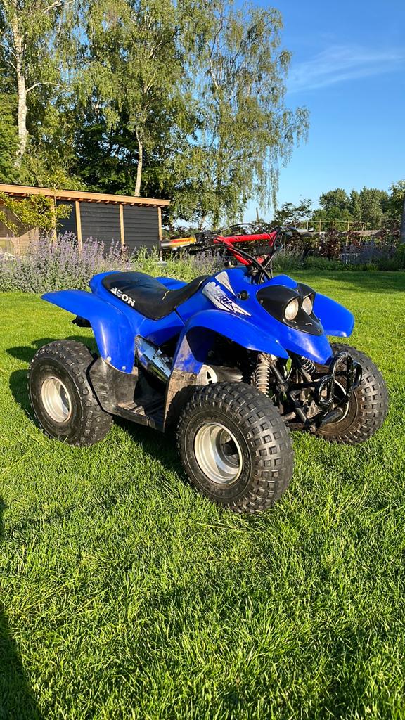 Mooie 70cc Aeon quad op gele plaat, Ophalen, Zo goed als nieuw, 70 cc, Overige merken