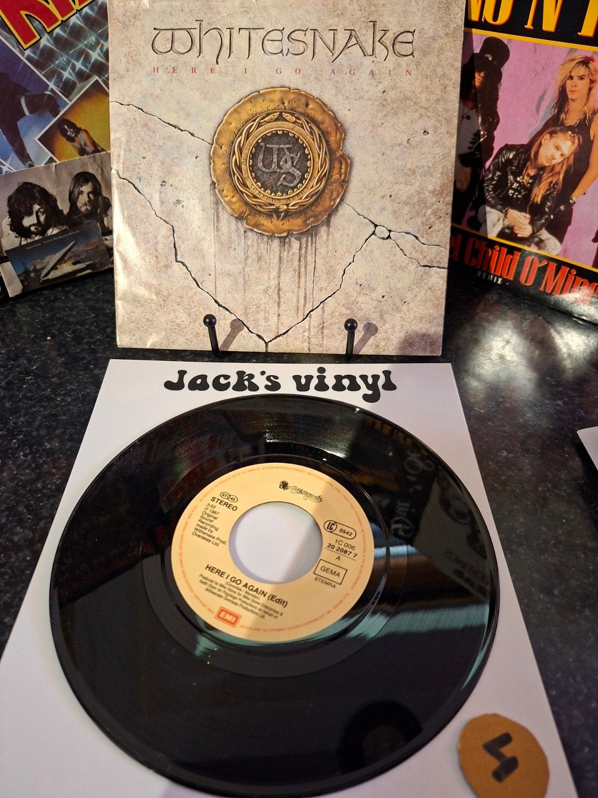 Whitesnake - Here I Go Again   1987/4, Cd's en Dvd's, Gebruikt, 7 inch, Ophalen of Verzenden, Beschermende buitenhoes