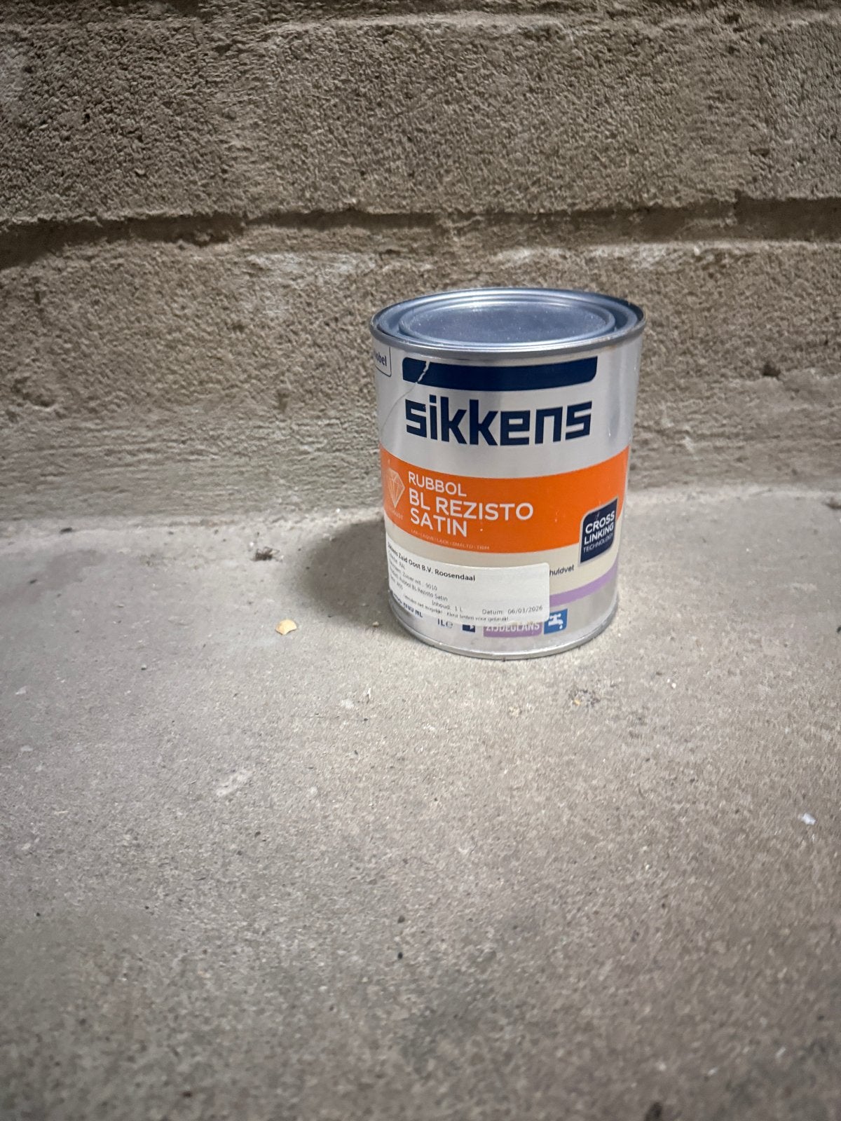 Sikkens Rubbol BL Rezisto Satin 1L RAL 9010, Verzenden, Nieuw