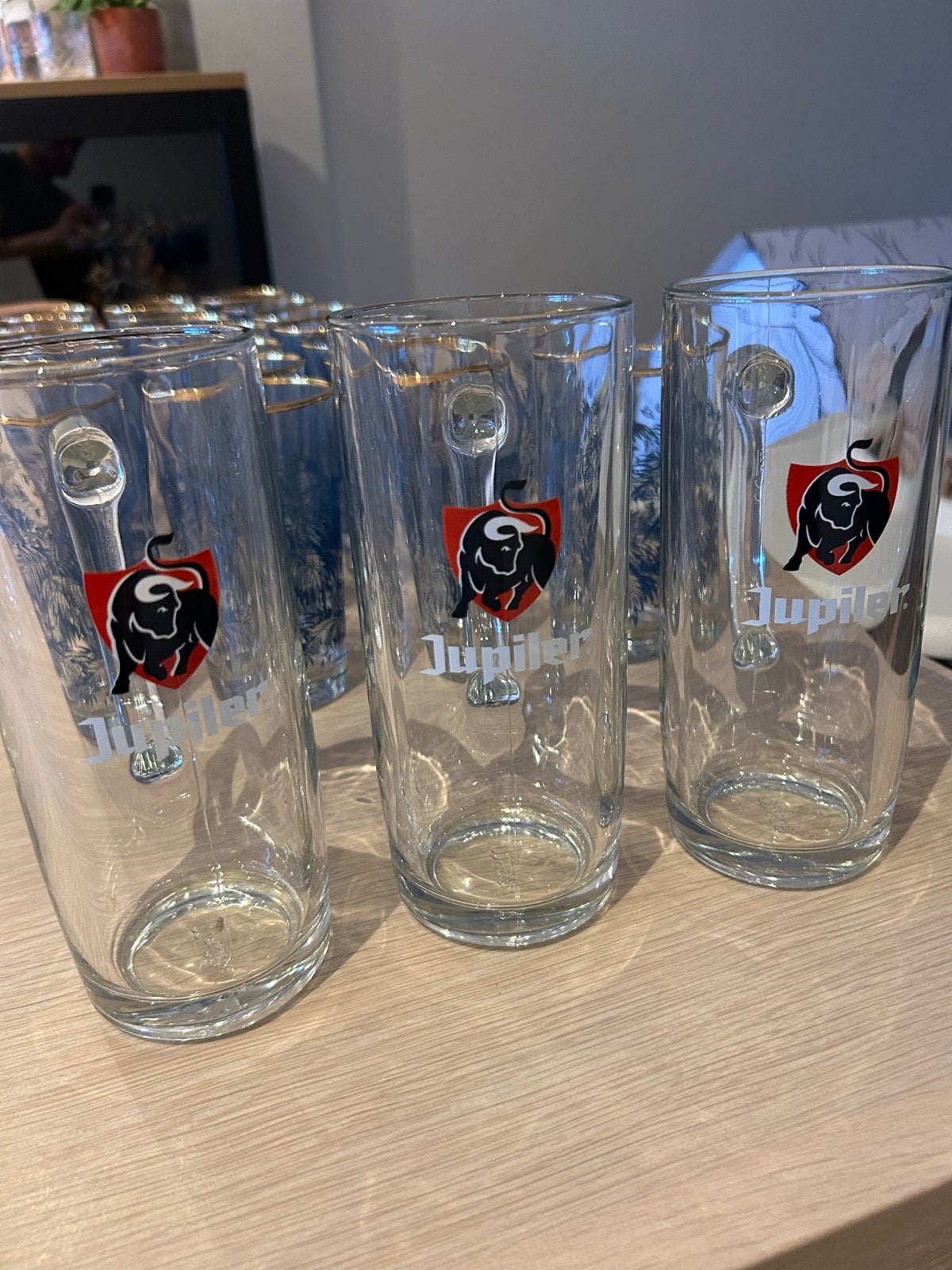 27 Jupiler halve liter glazen, Ophalen, Overige merken, Glas, Overige typen