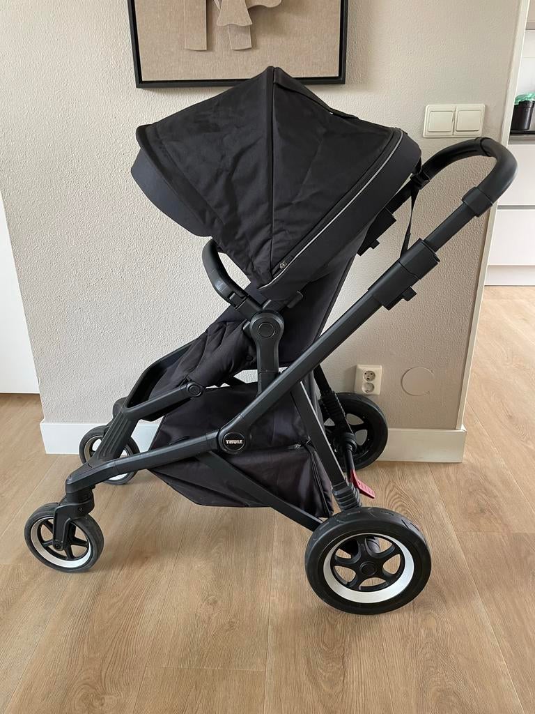 Thule kinder/wandelwagen met duo optie - Zwart, Gebruikt, Duowagen, Combiwagen, Ophalen