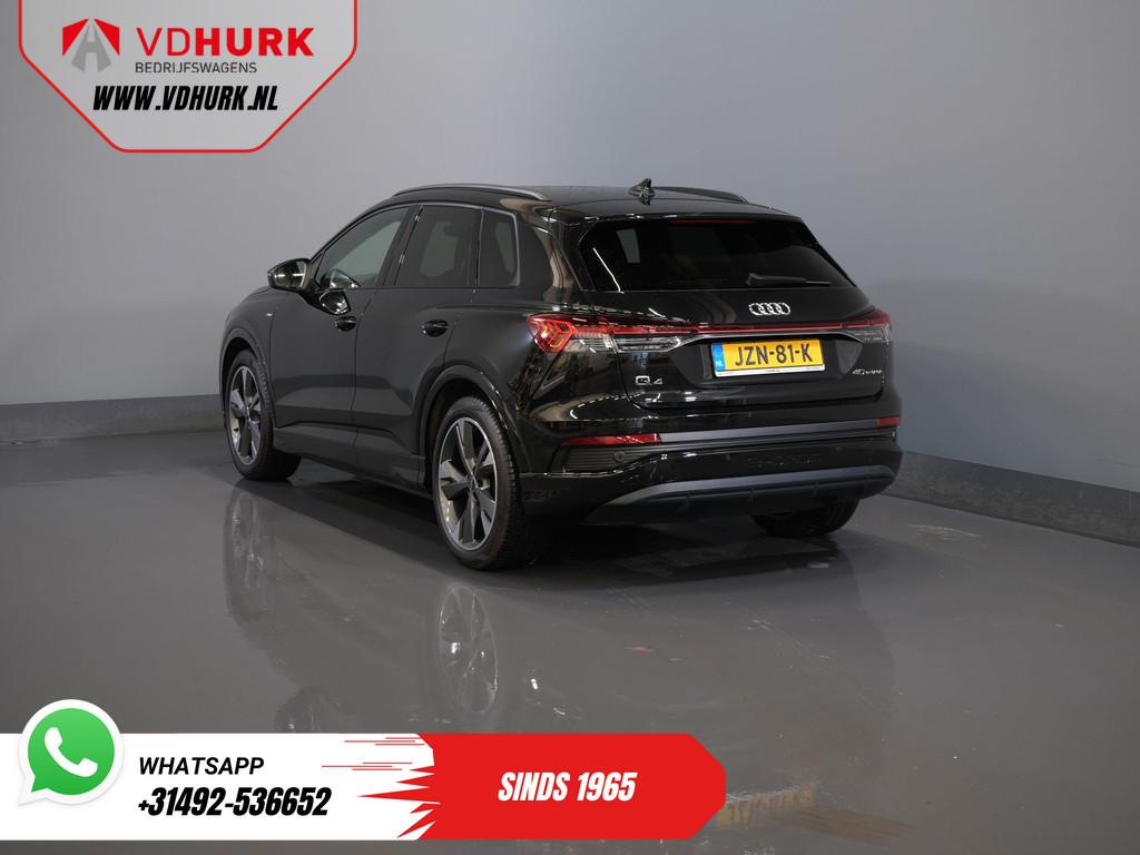 Audi Q4 e-tron 40 77kWh 523 km WLTP S-Line/ Pano/ Leder/ Key, Automaat, Lane Departure Warning, Achterwielaandrijving, Gebruikt