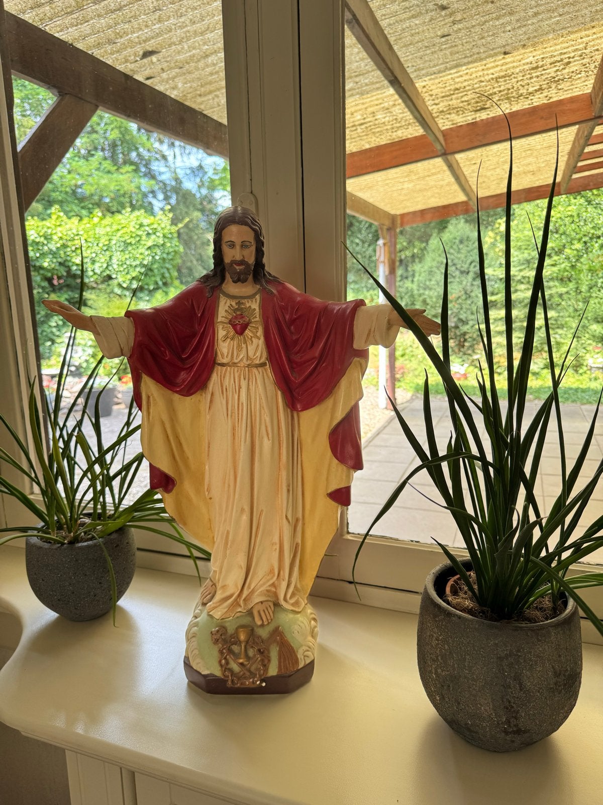 Heilig Hart Jezus beeld - Vintage religieus decor, Ophalen