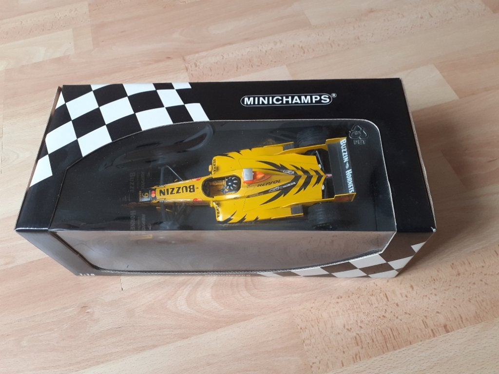 Jordan Honda 198 Damon Hill, Ophalen of Verzenden, Zo goed als nieuw, Auto, MiniChamps